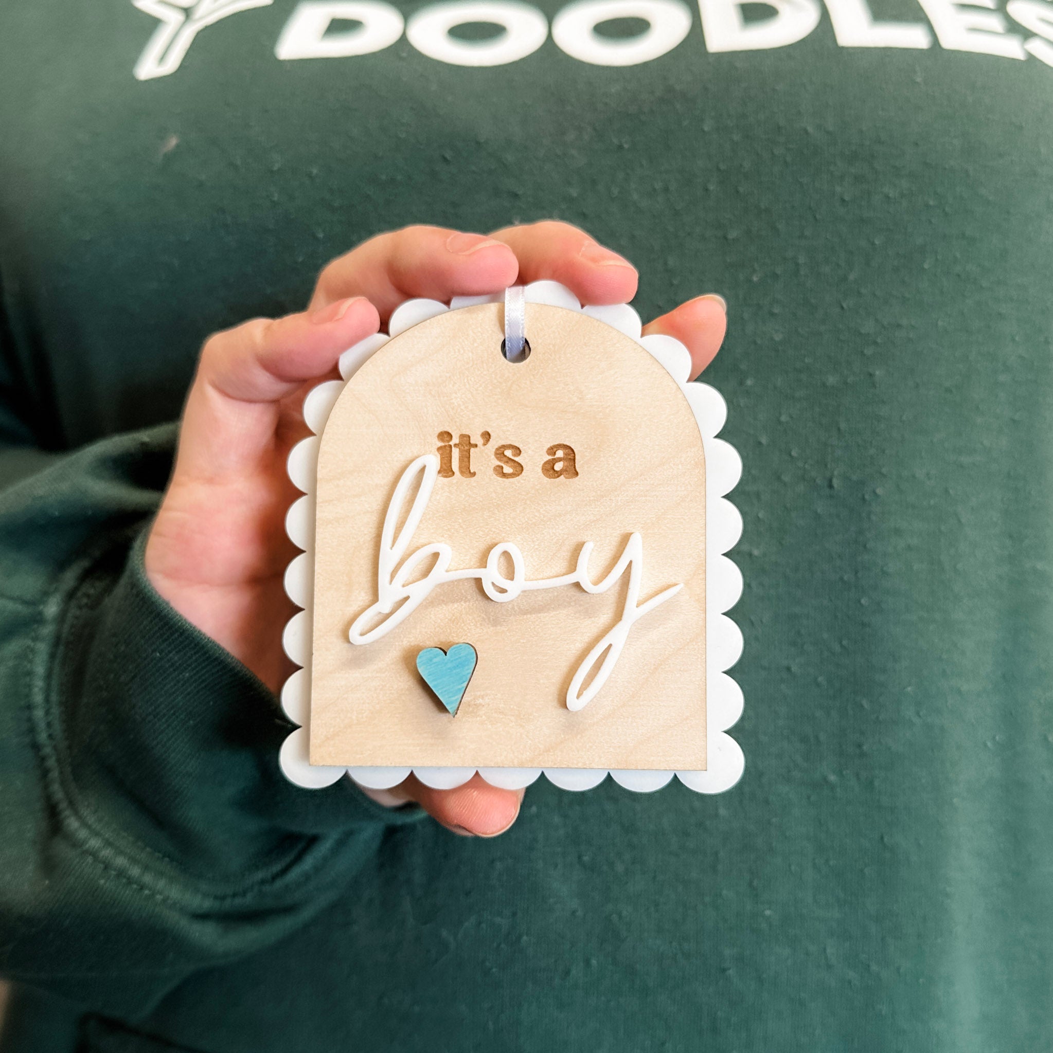 The Gender Reveal | 3D Wood & Acrylic Ornaments