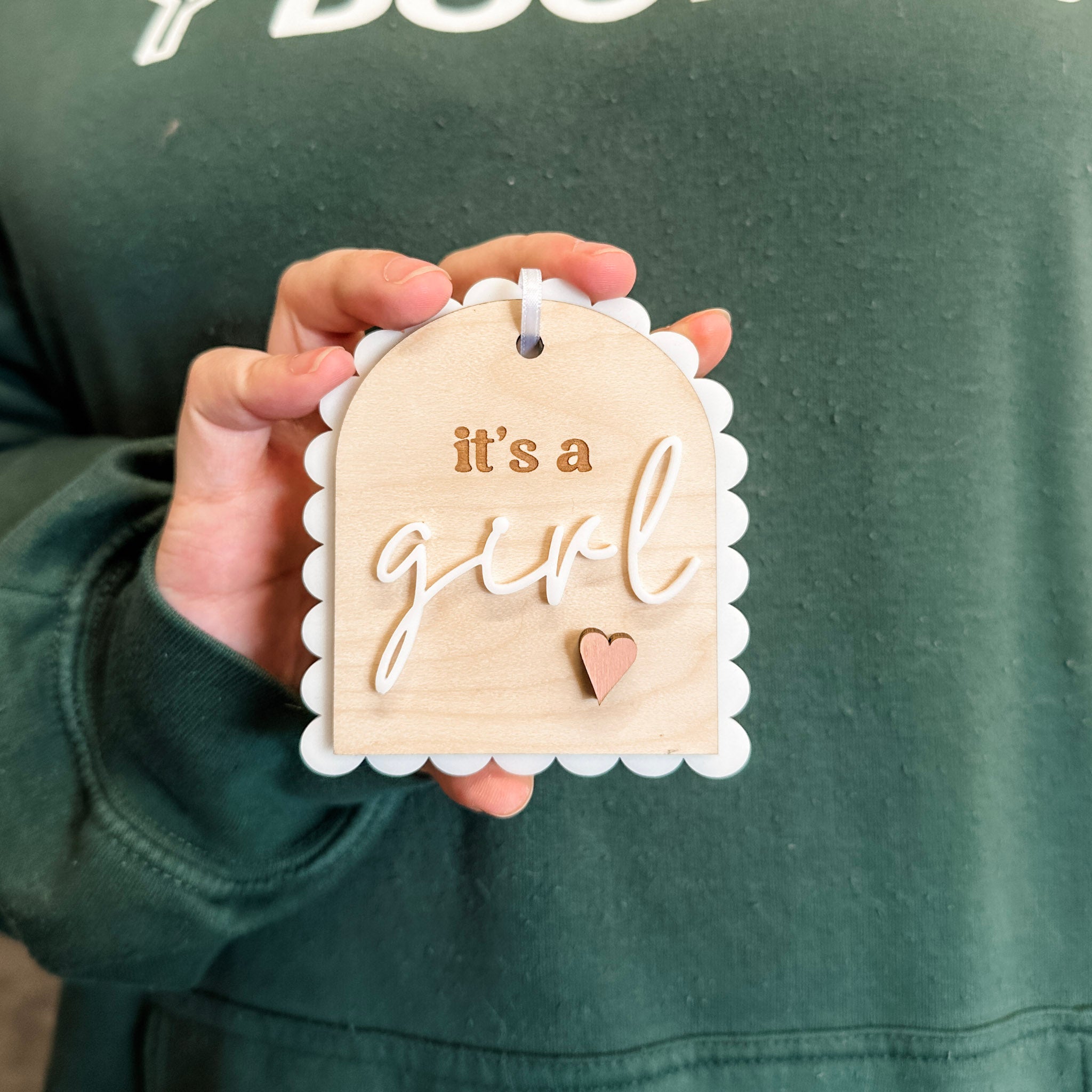 The Gender Reveal | 3D Wood & Acrylic Ornaments