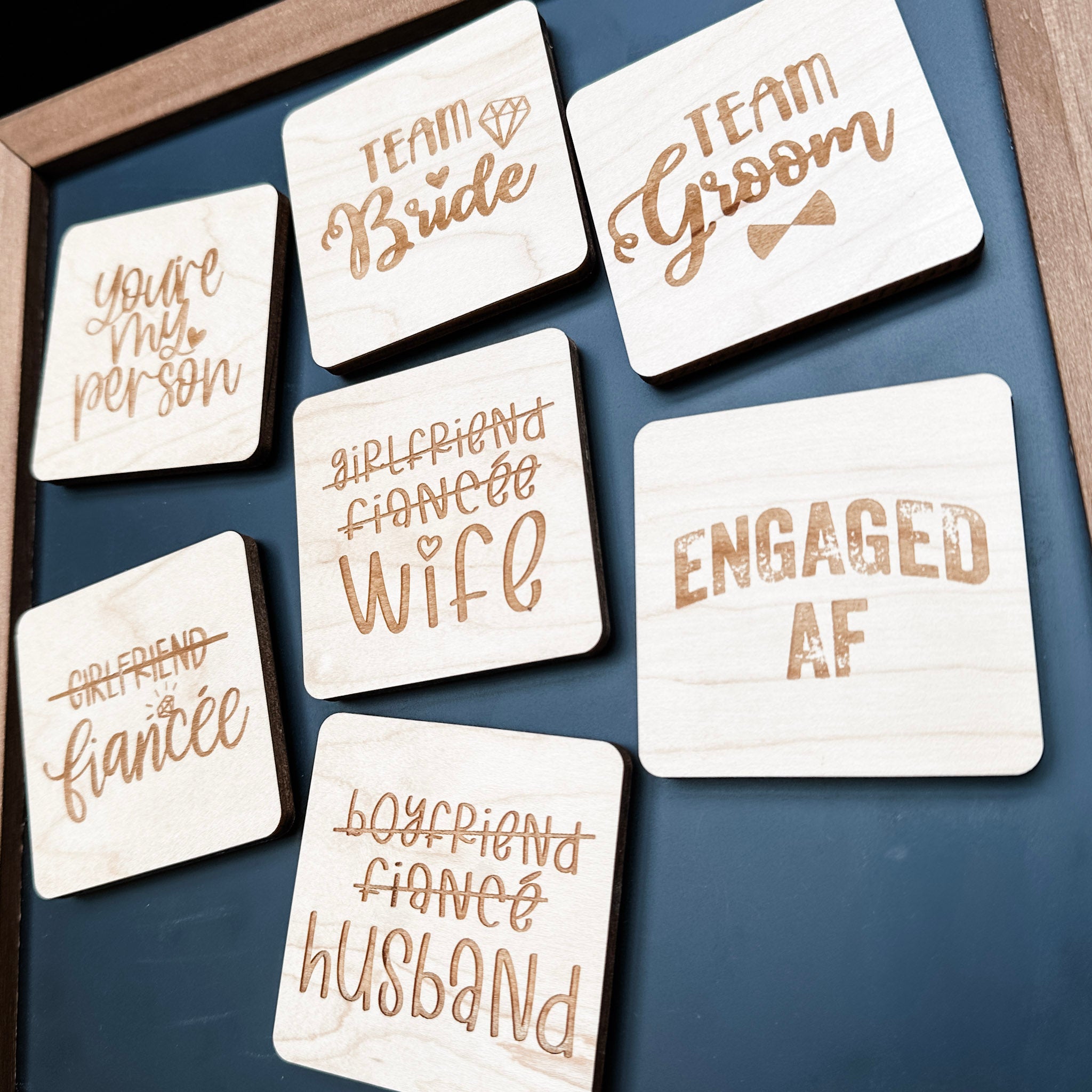 Assorted Variety • Engraved Wood Magnets