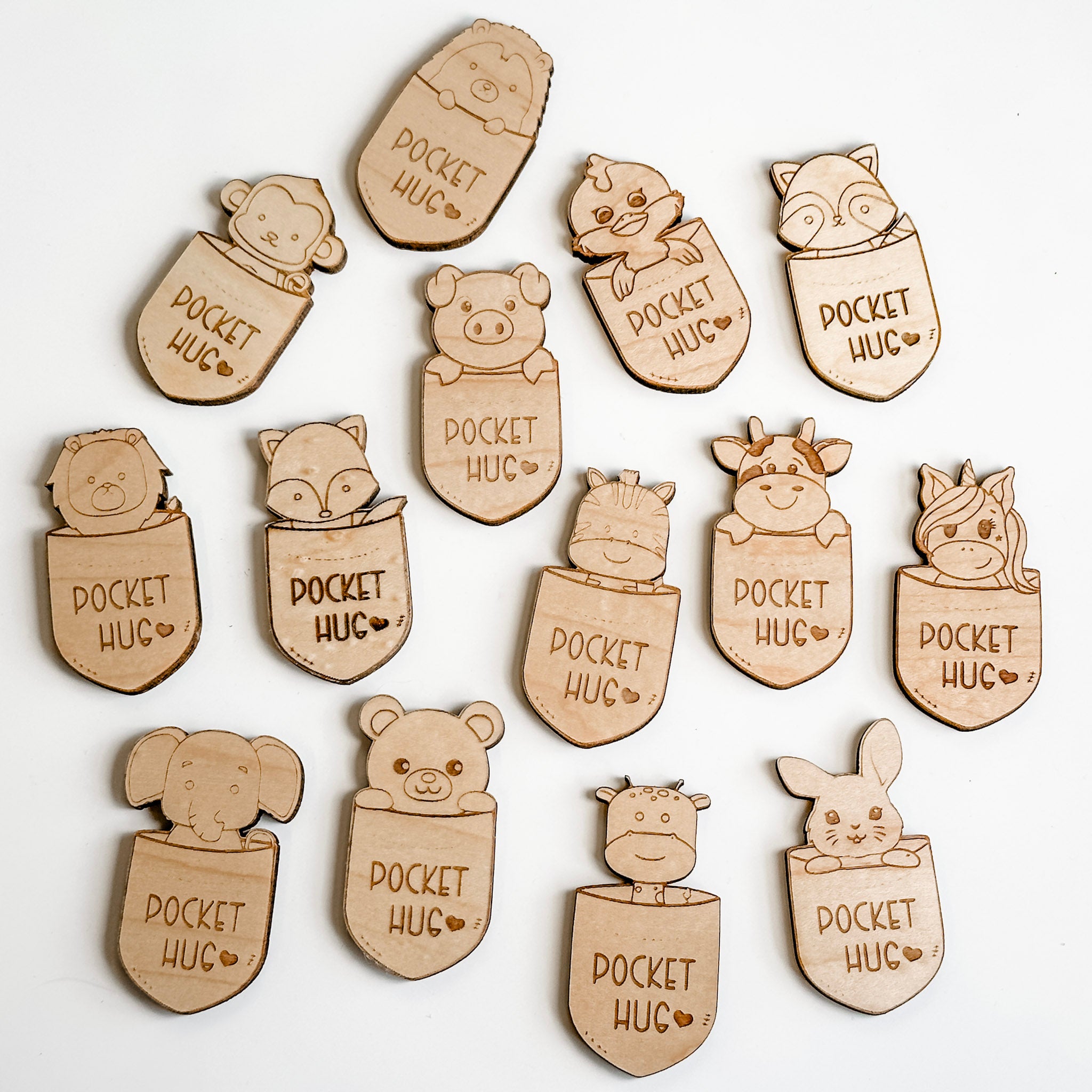 Engraved Animal Pocket Hugs