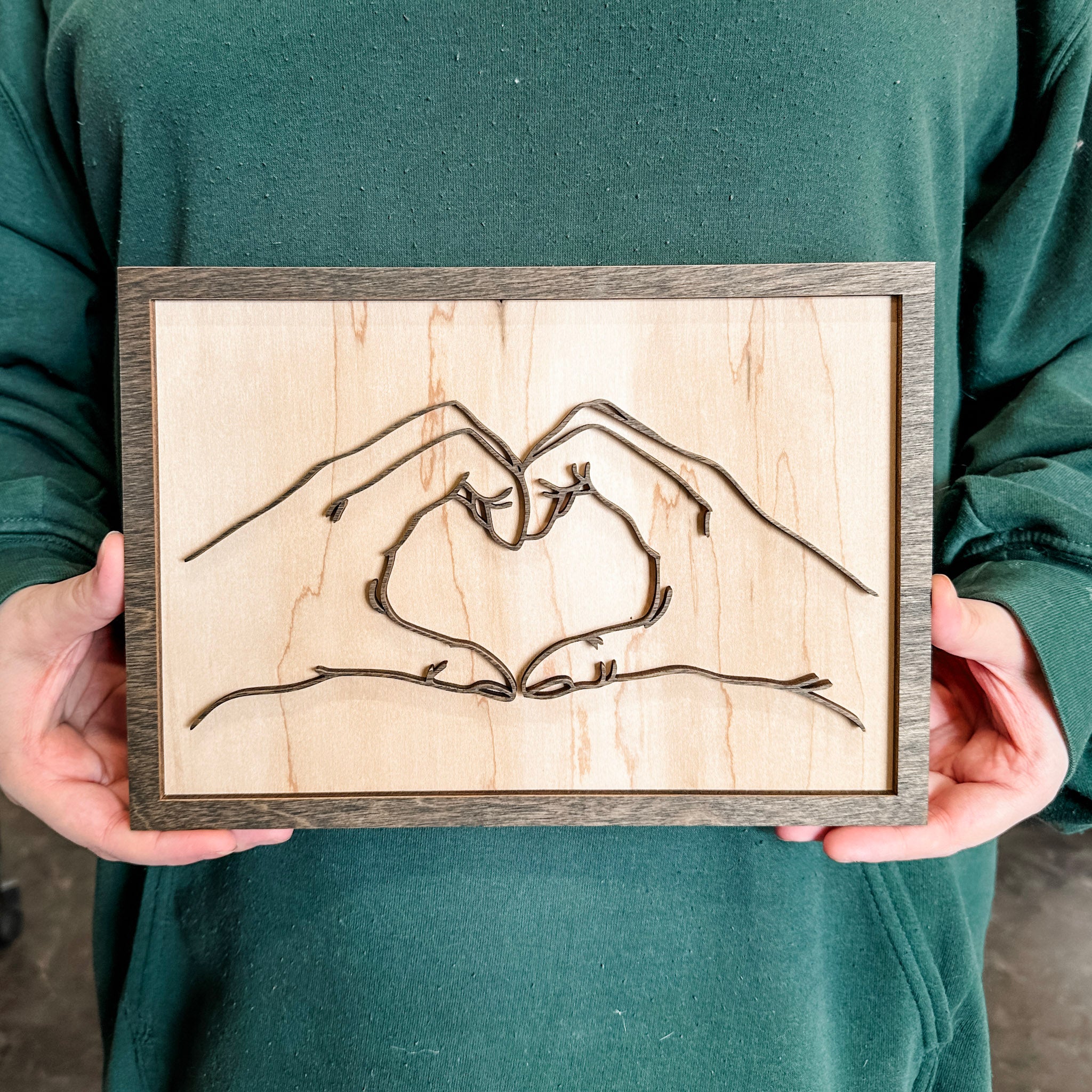 Heartfelt Hands Dimensional Mini Wood Sign