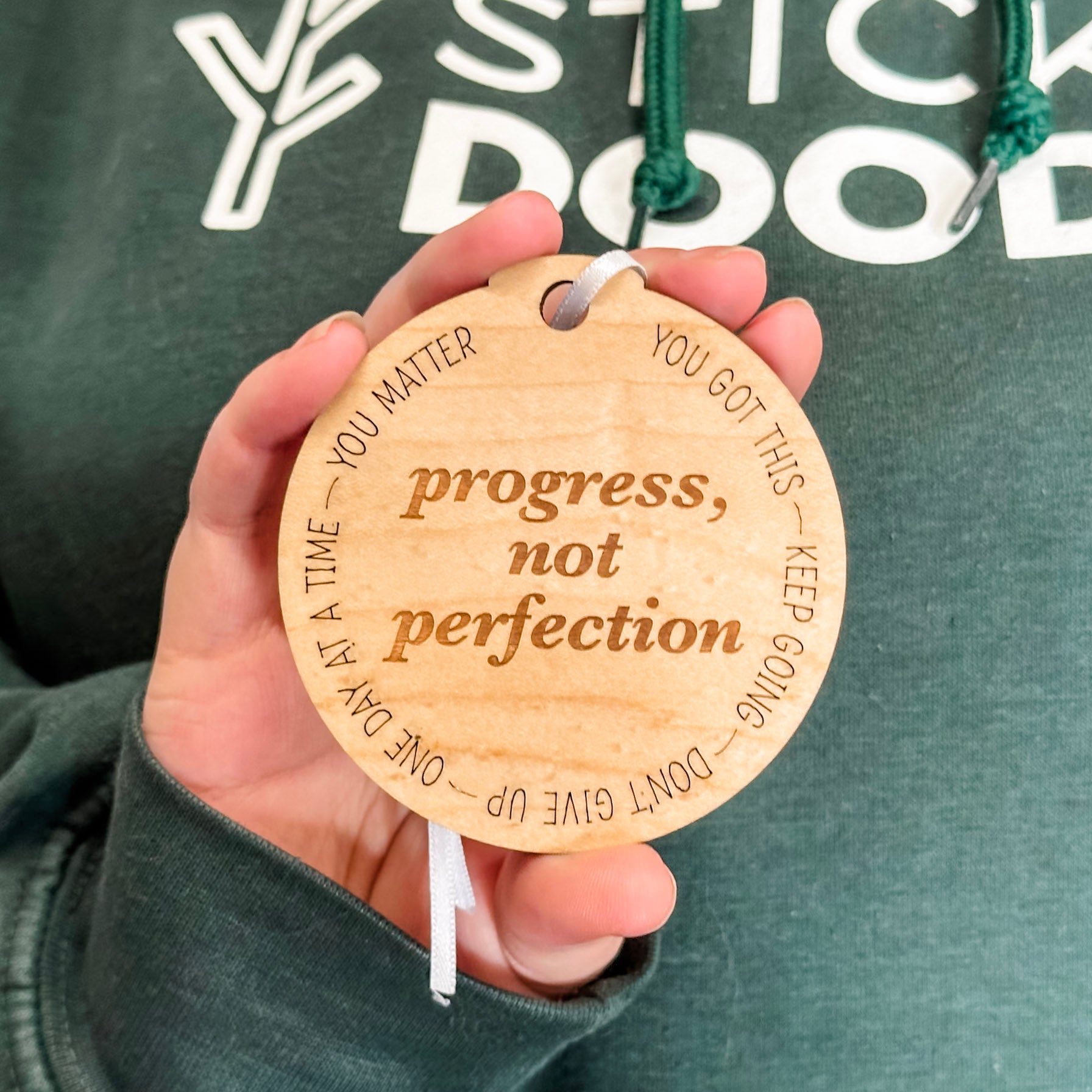 Affirmation Ornaments • Wood Engraved Ornaments • For Family and Friends