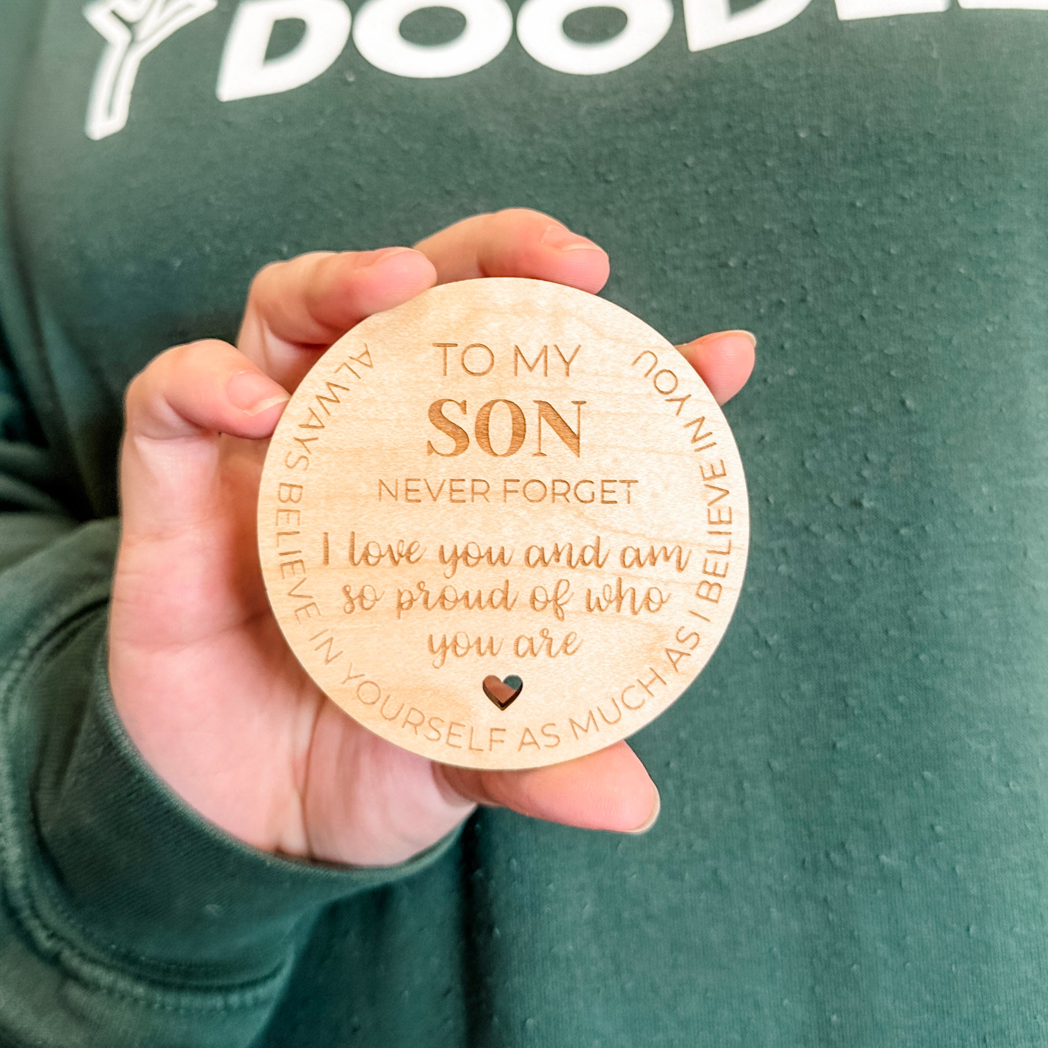 To My Son, Never Forget | 3D Wood & Acrylic Ornament or Magnet