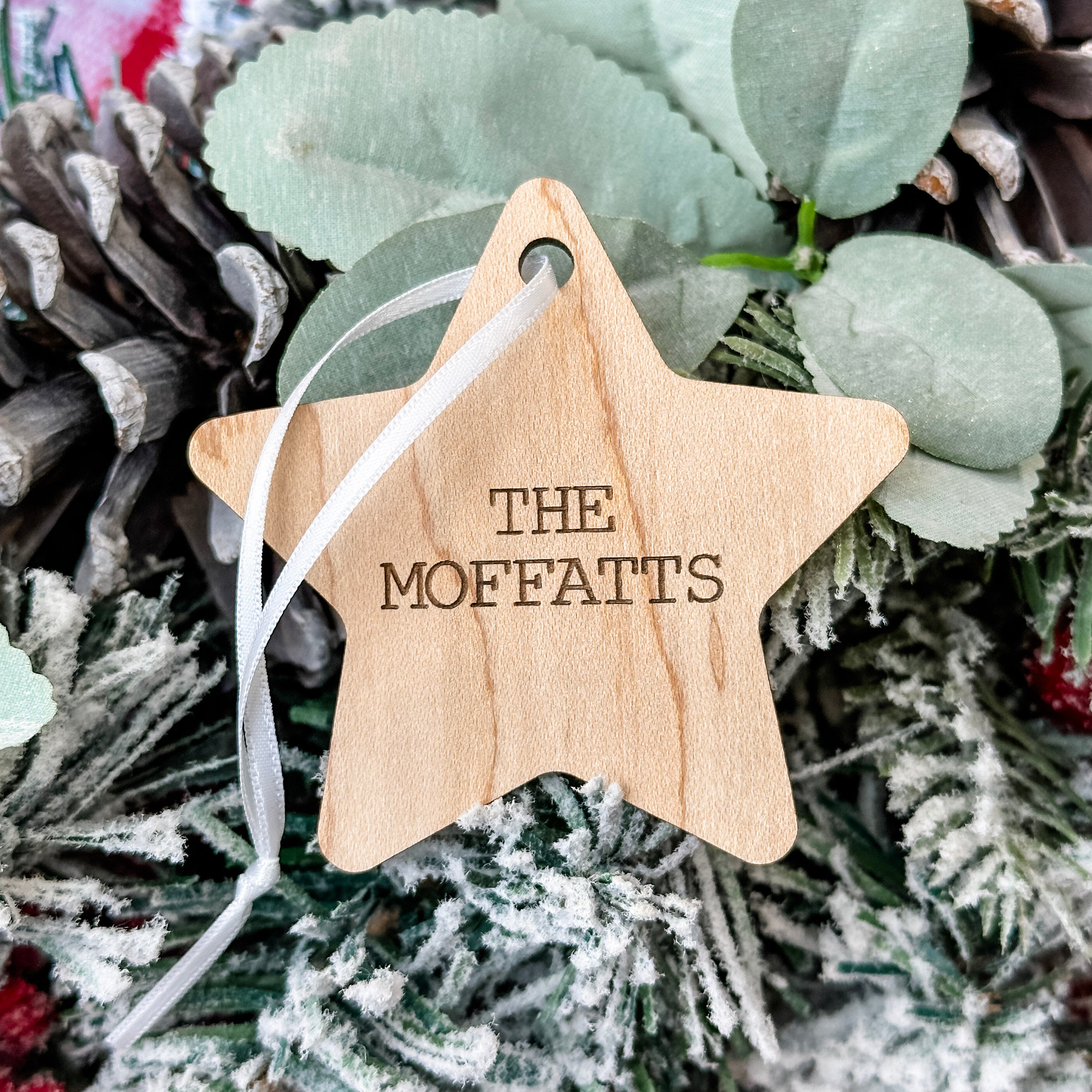 Group Order: Star Recognition Ornaments • Engraved Wood • Corporate Gifts & Team Appreciation