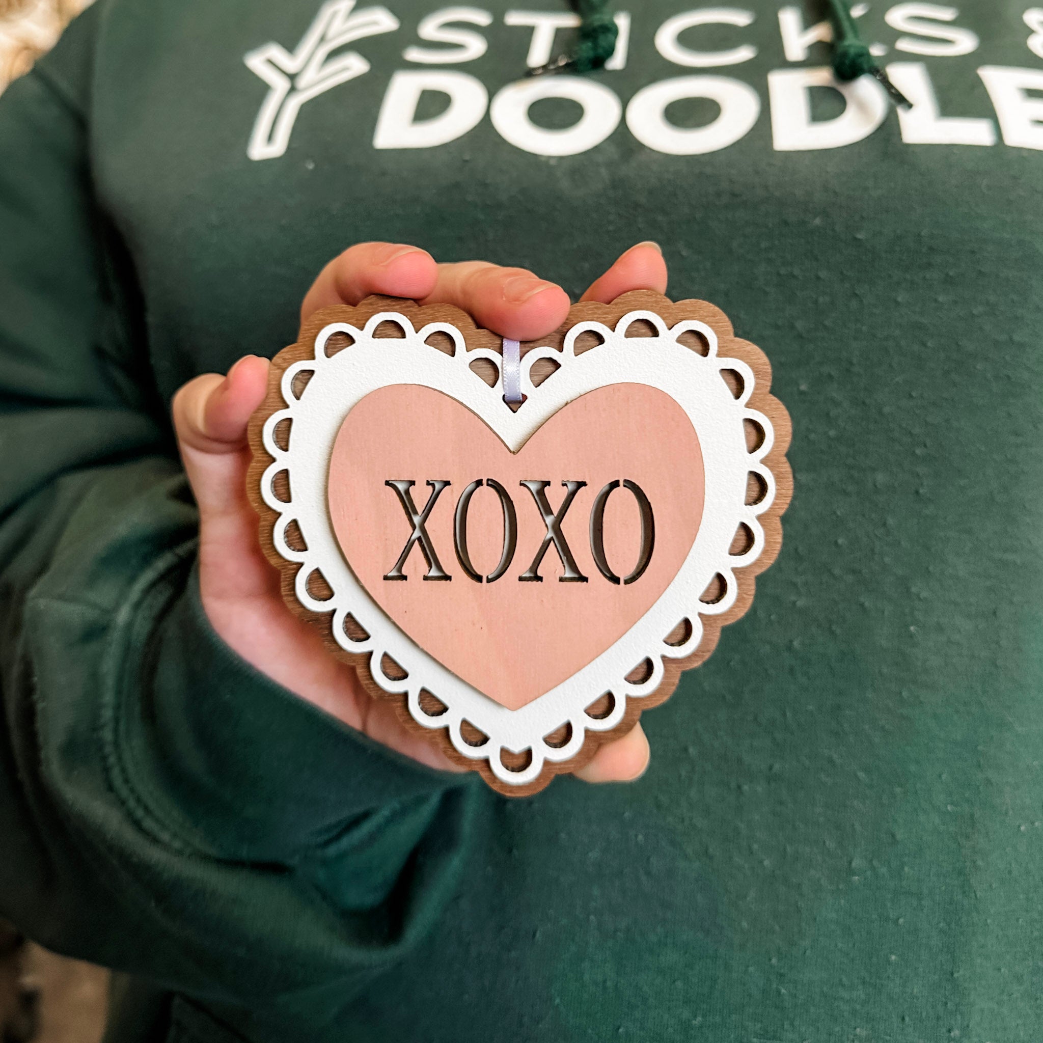 XOXO Heart Ornament