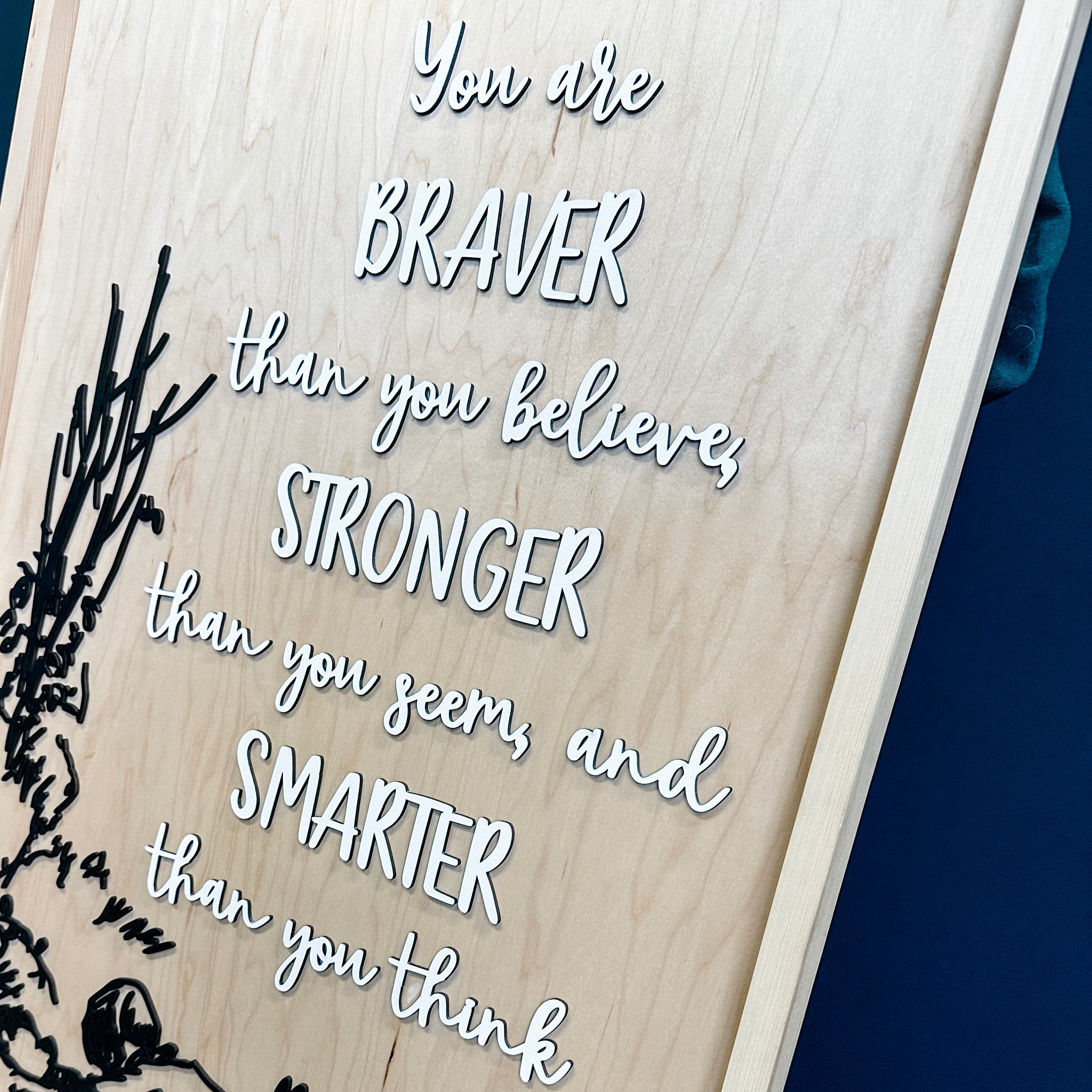 You Are Braver Than You Think - Winnie the Pooh | 3D Wood Artwork