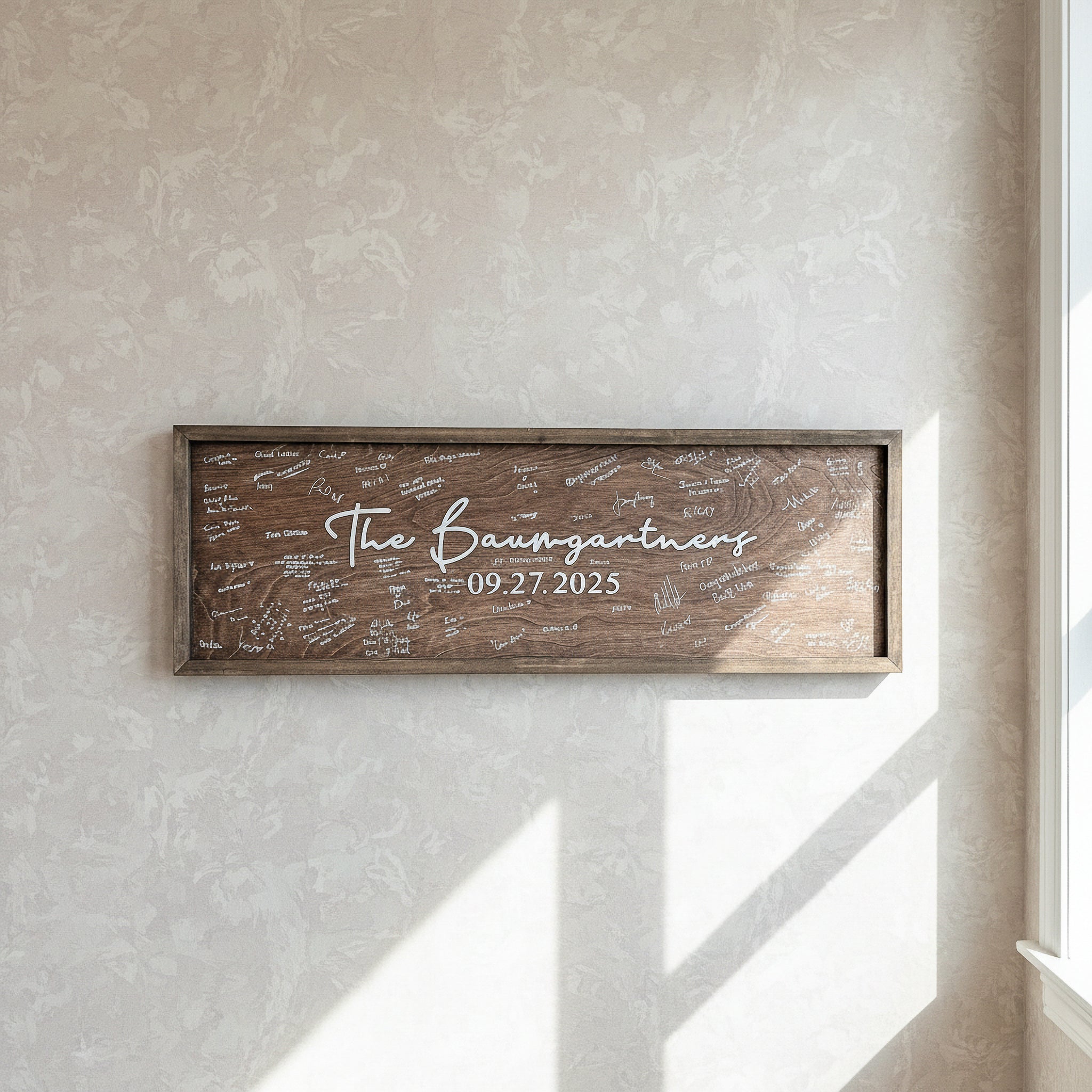The Original Framed Wood Guestbook
