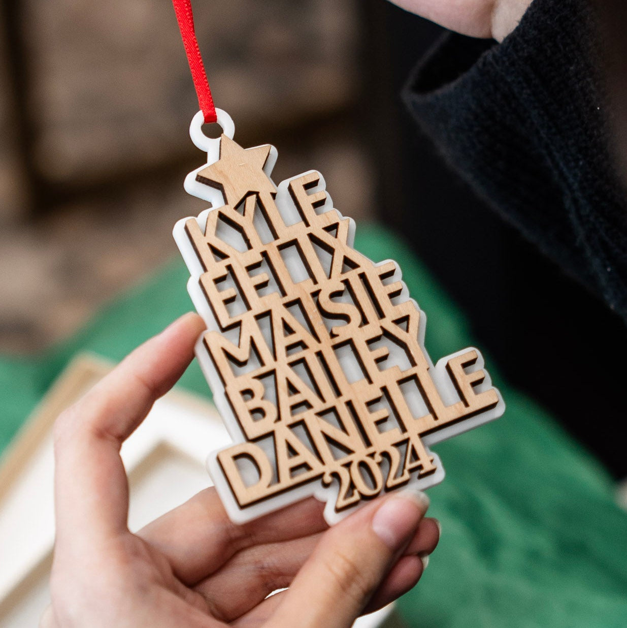 Personalized Family Name Tree Ornament