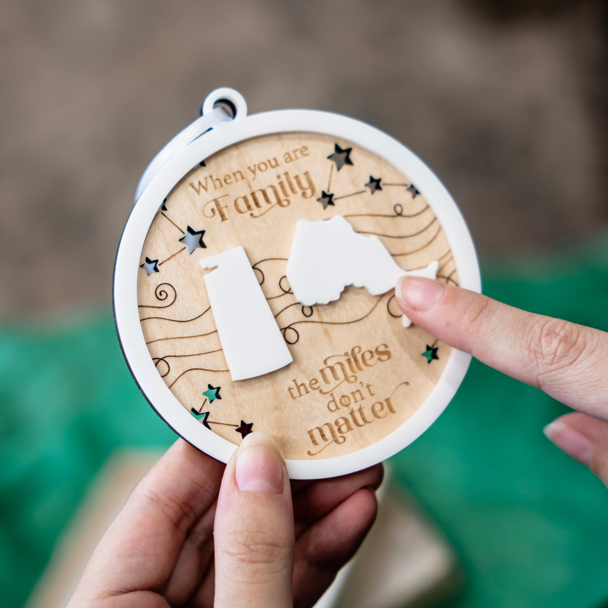 When You're Family / Friends, the Miles Don't Matter Ornament