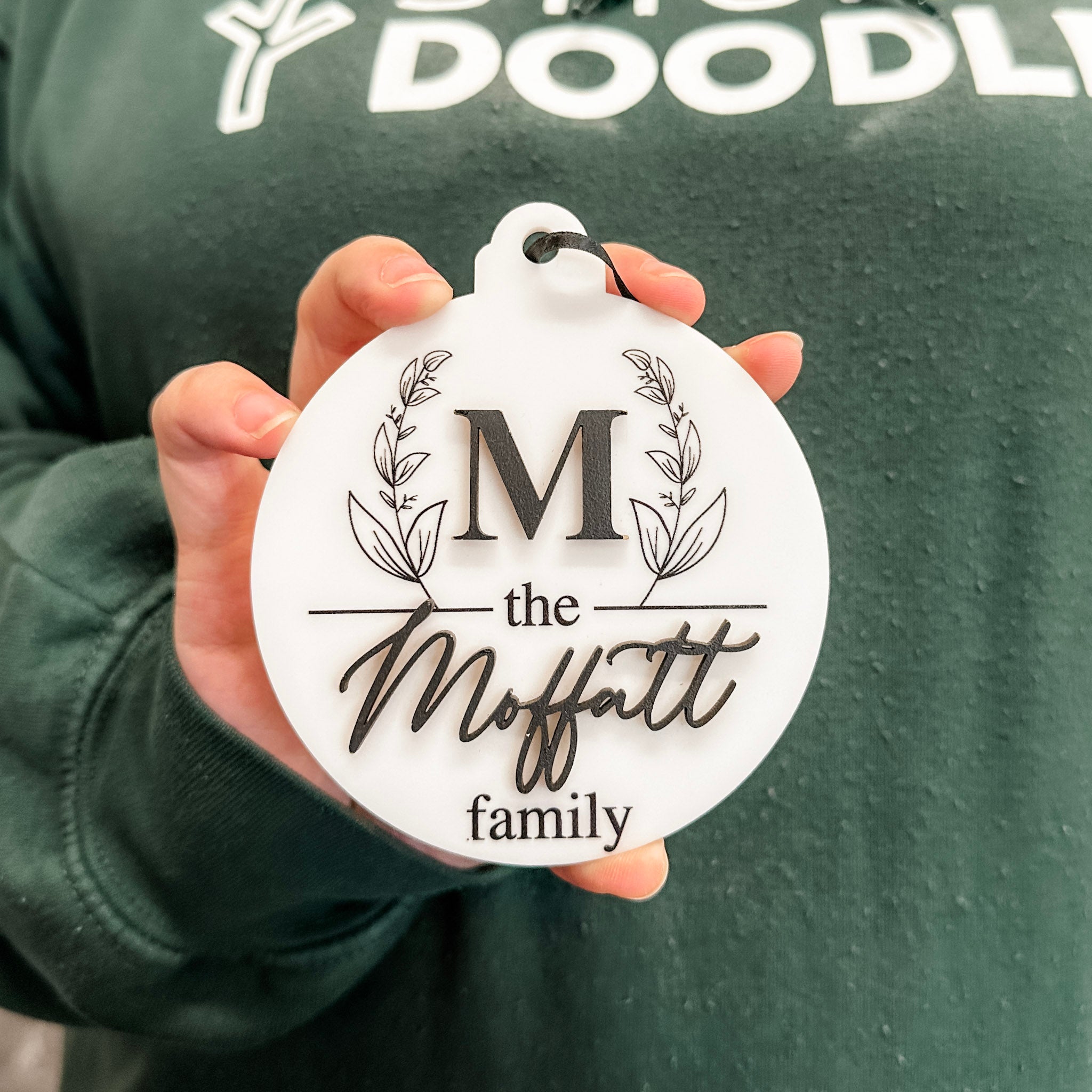 Elegant Family Name Personalized Ornament