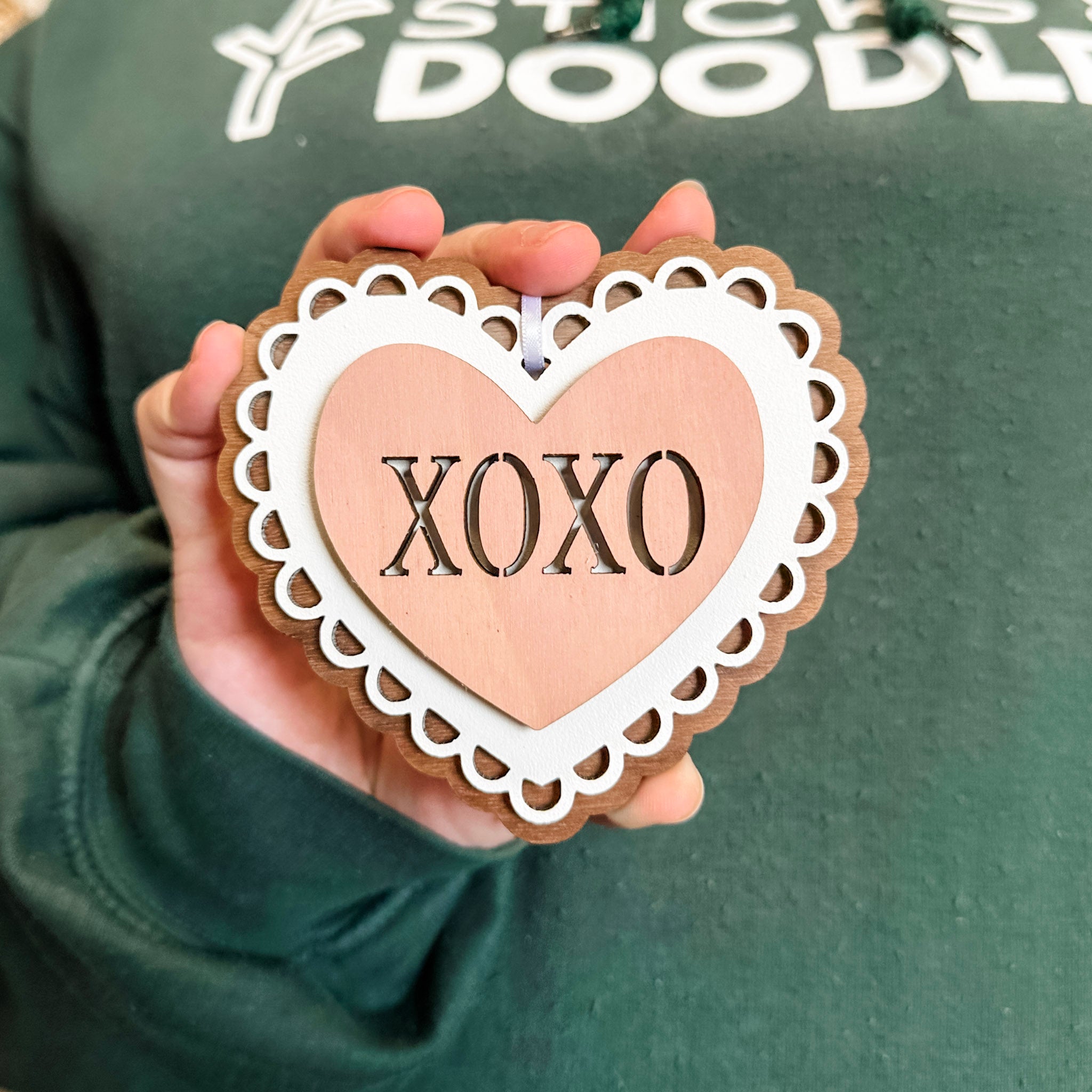 XOXO Heart Ornament