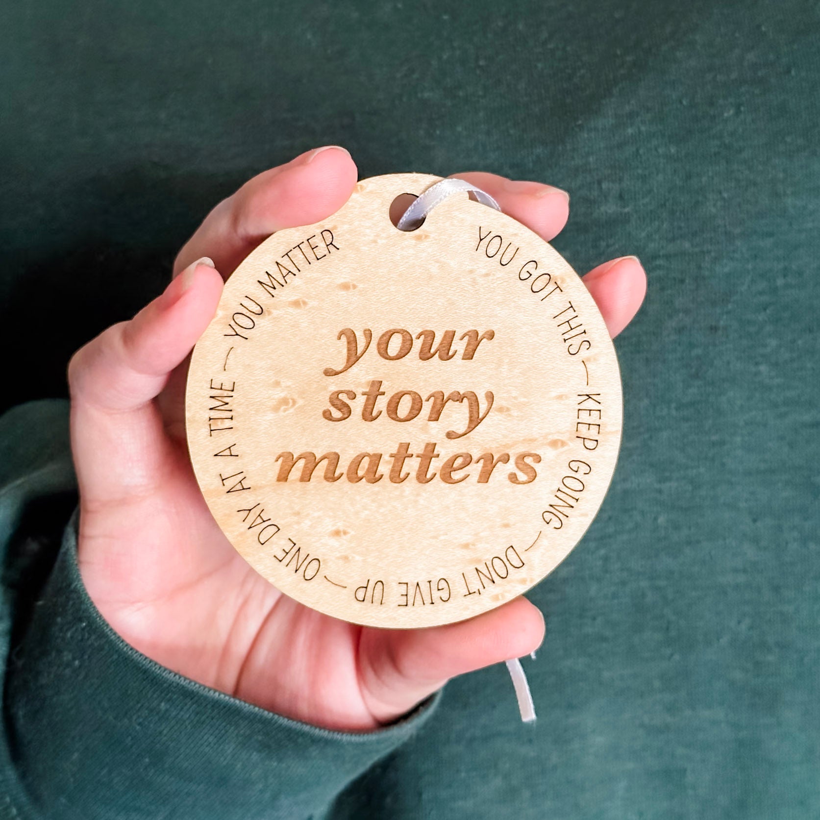 Affirmation Ornaments • Wood Engraved Ornaments • For Family and Friends