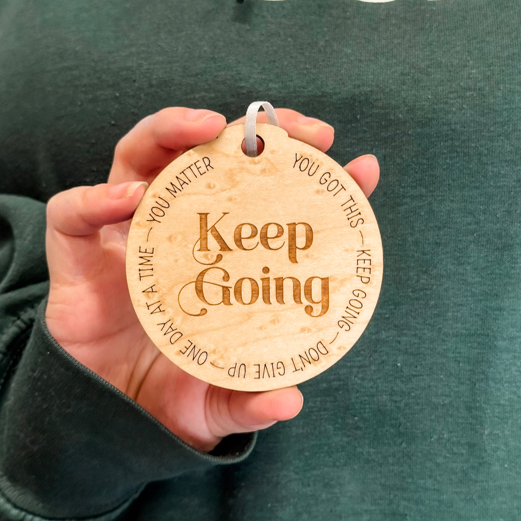 Affirmation Ornaments • Wood Engraved Ornaments • For Family and Friends