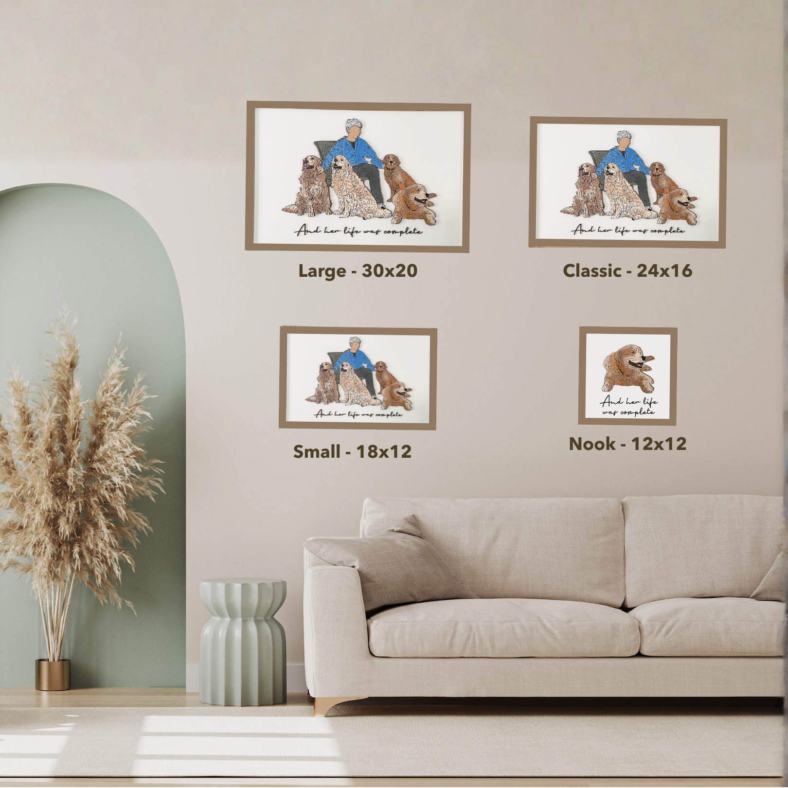 Custom Hand-Drawn Pet Photo Artwork