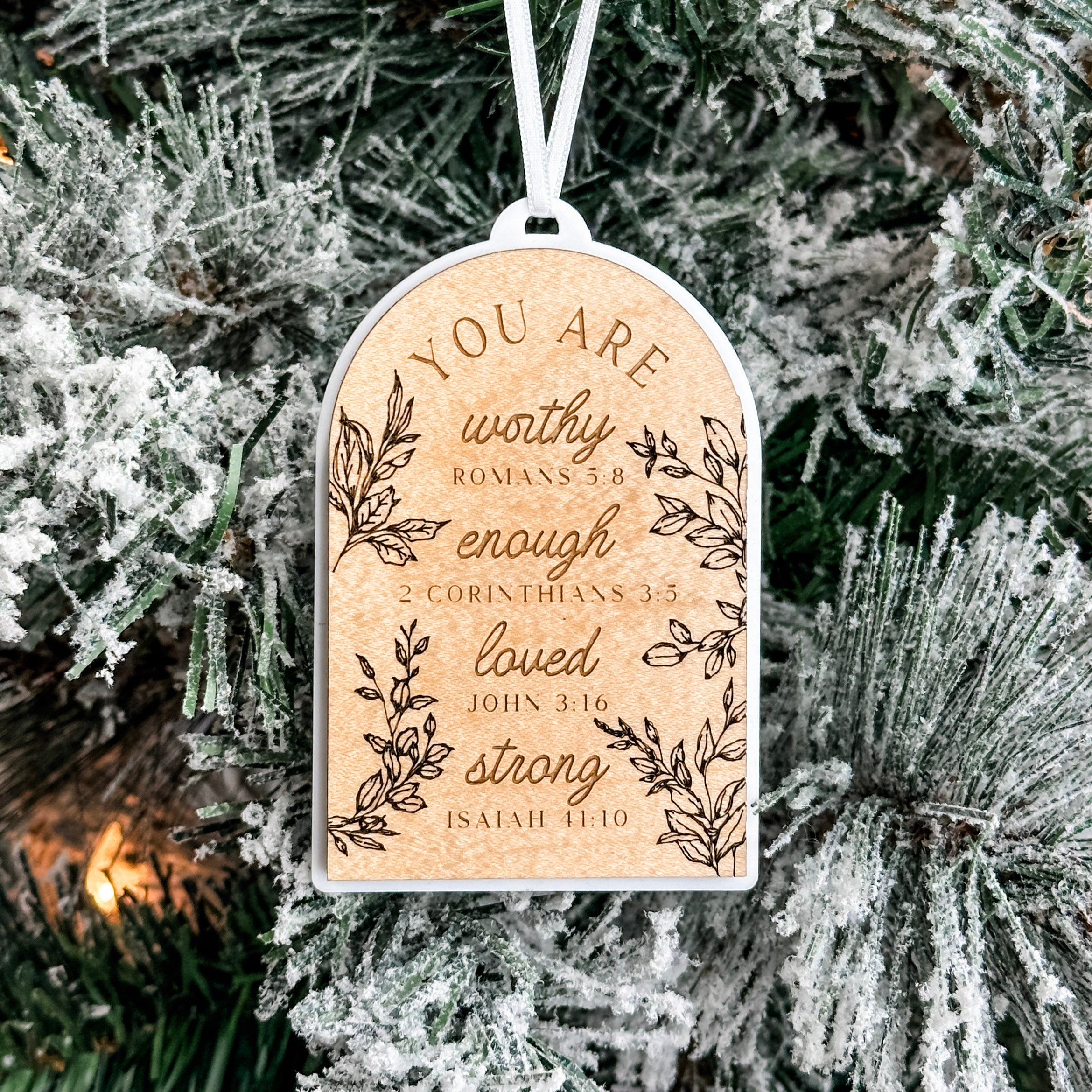 You Are Worthy • 3D Wood & Acrylic Ornament or Magnet • For People Who Matter
