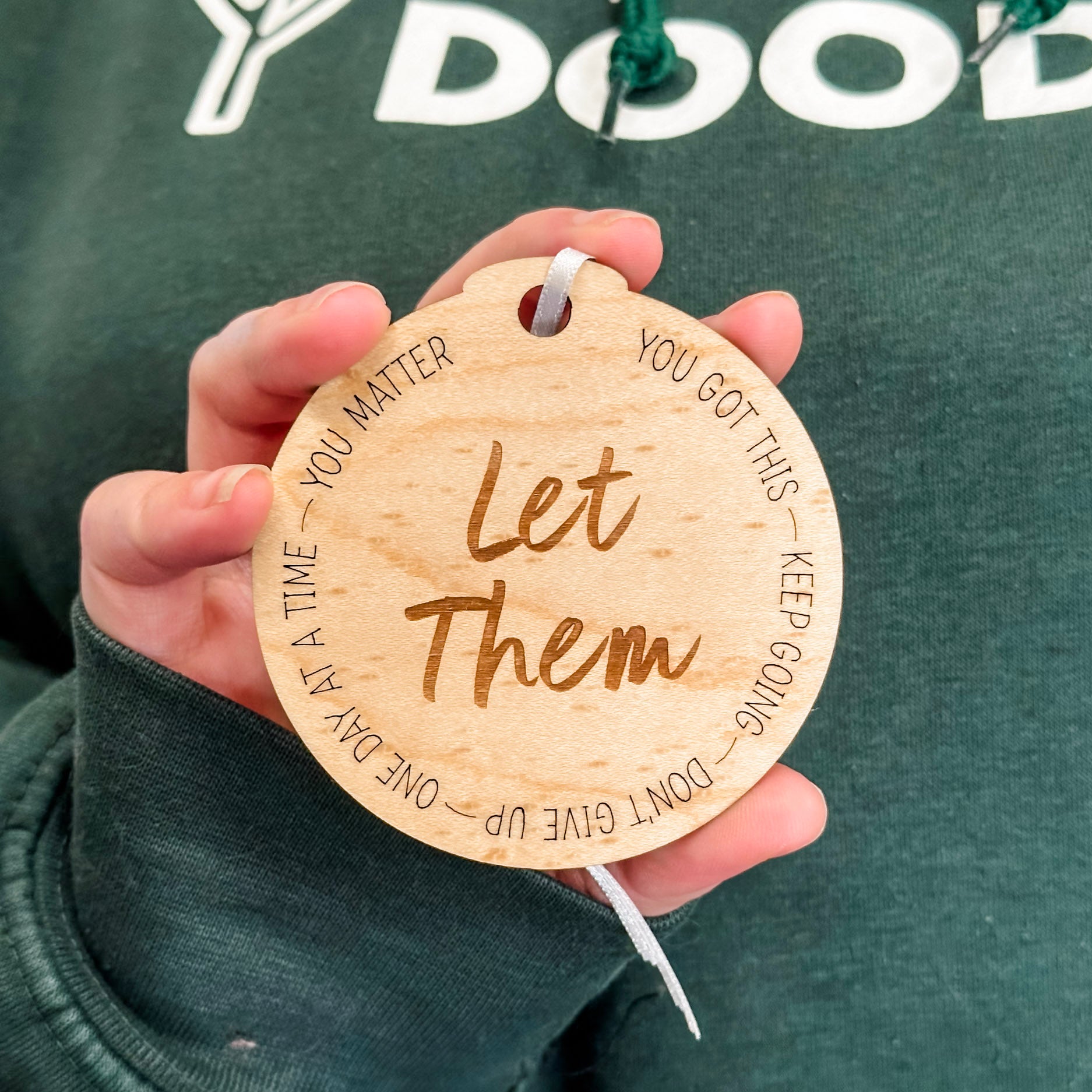 Affirmation Ornaments • Wood Engraved Ornaments • For Family and Friends