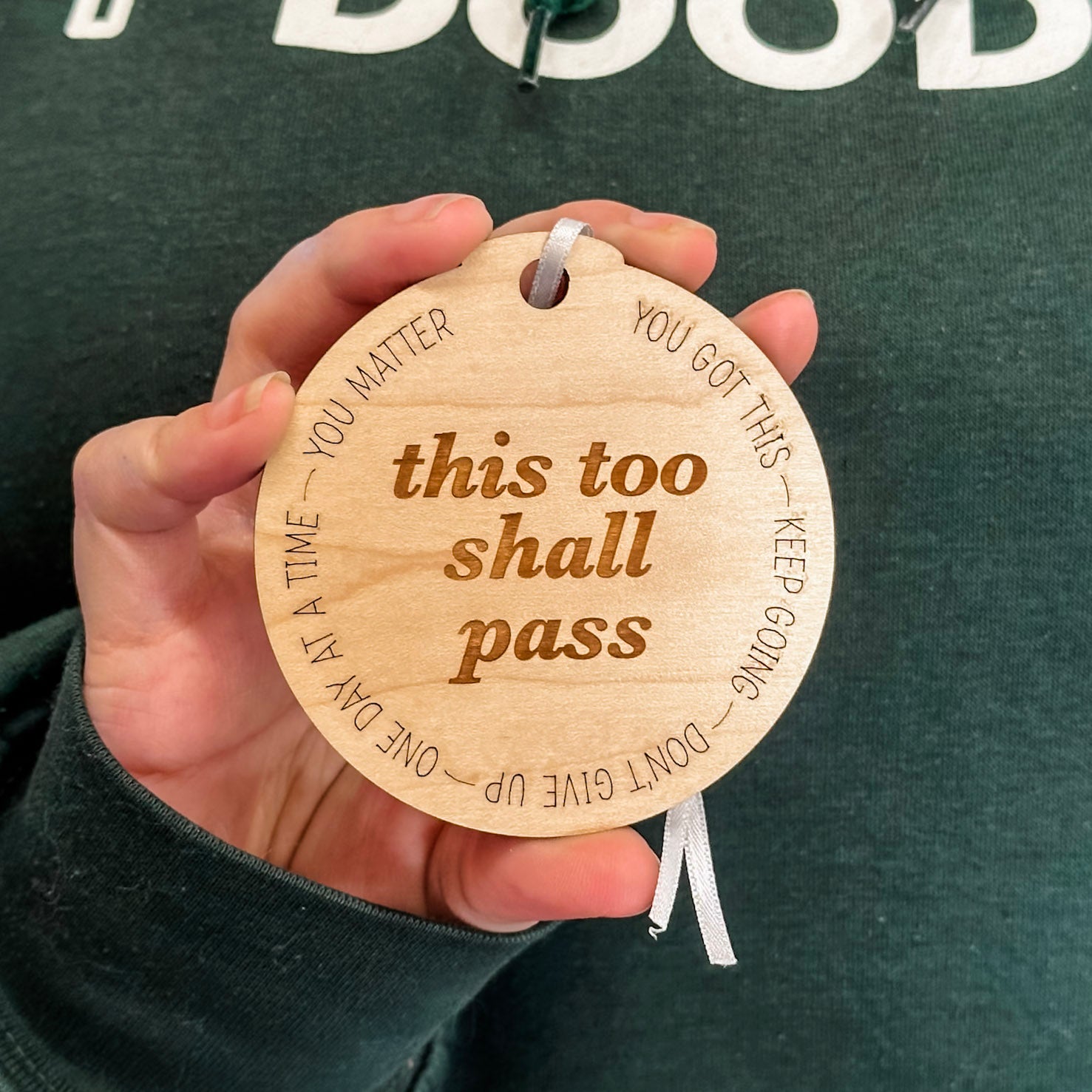 Affirmation Ornaments • Wood Engraved Ornaments • For Family and Friends