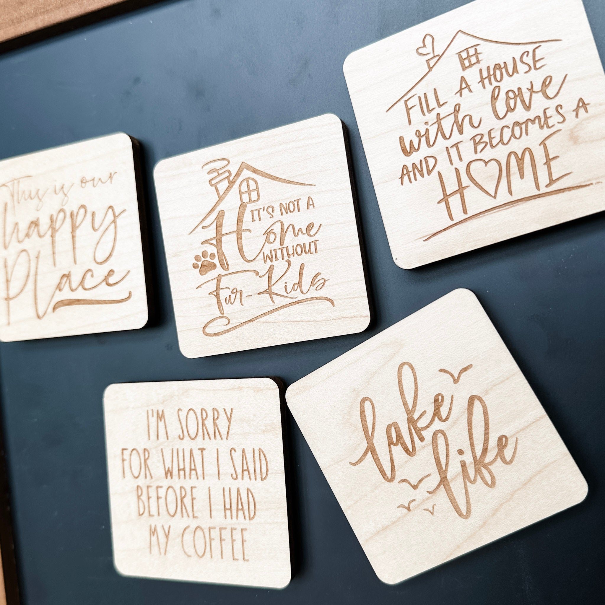 Assorted Variety • Engraved Wood Magnets