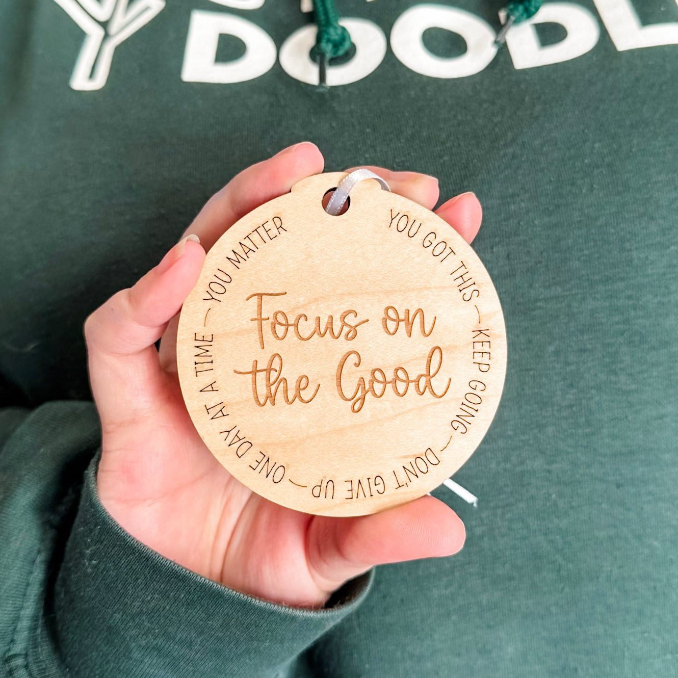 Affirmation Ornaments • Wood Engraved Ornaments • For Family and Friends