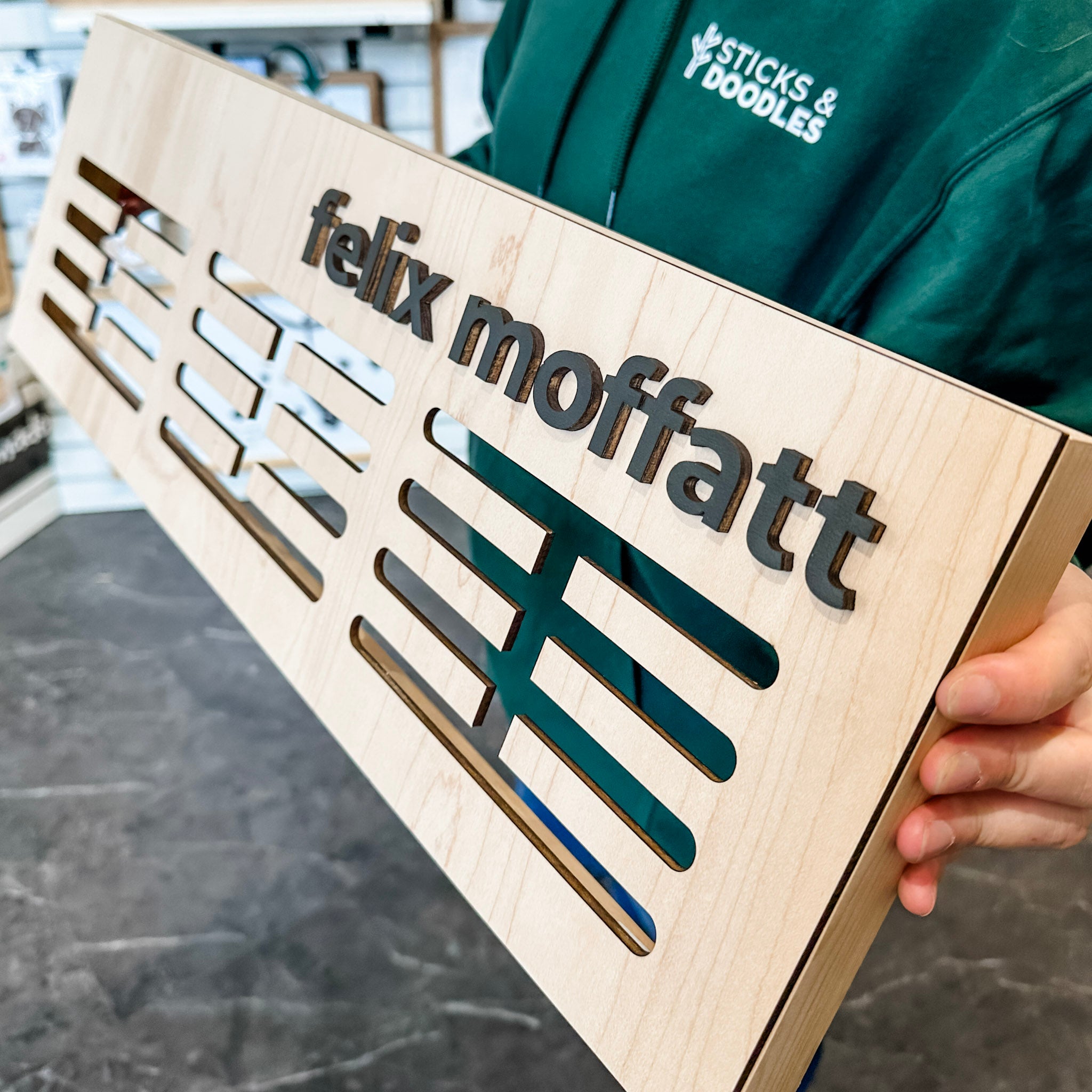Medal Holder • Wooden Medal Display Rack • For Races, Sports, & Competitions