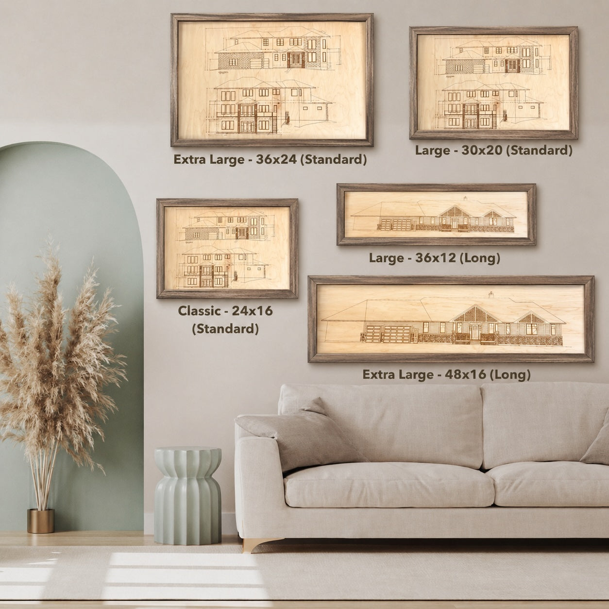 Engraved Blueprint Artwork
