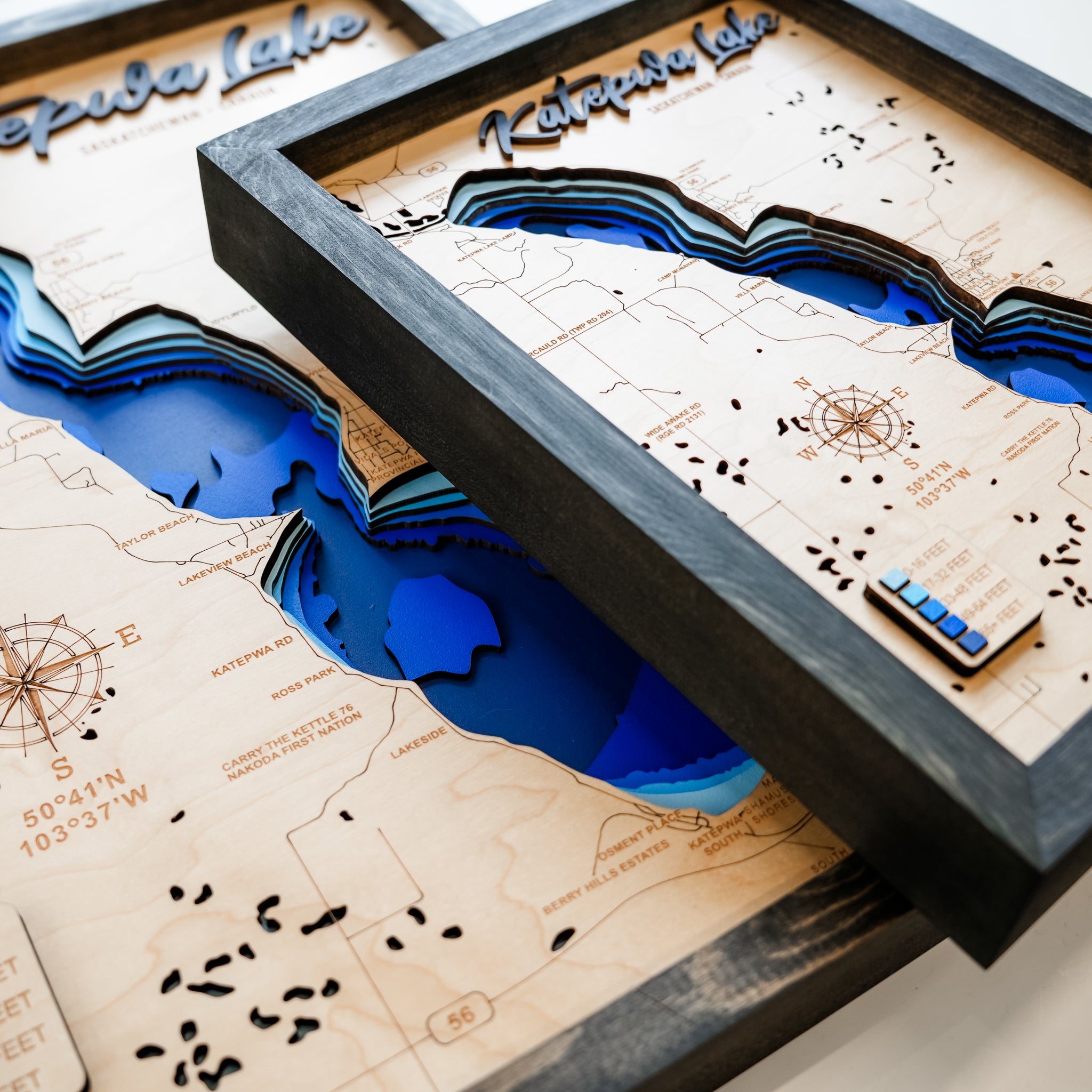Custom 3D Wood Lake Map