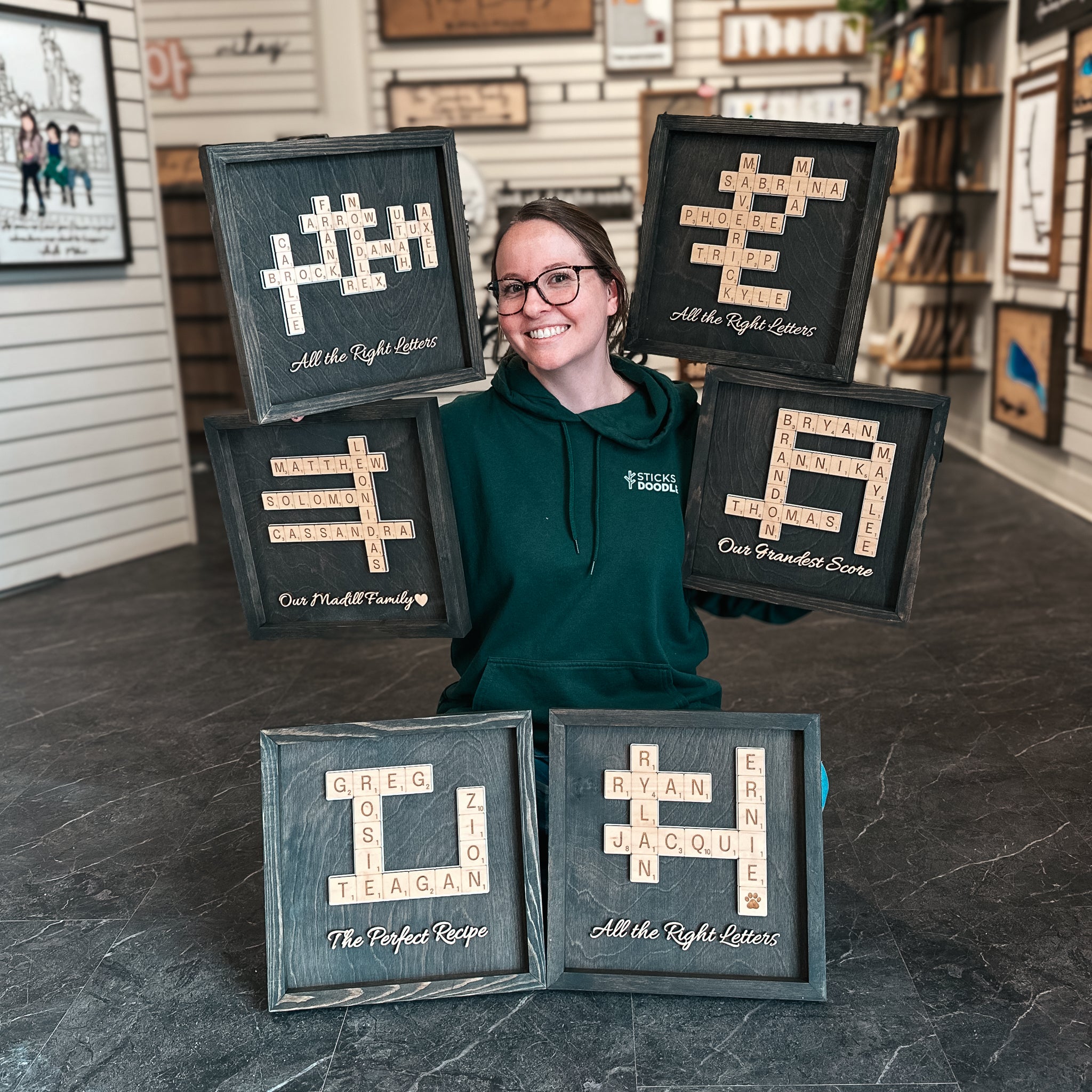 Family Letter Tile Sign