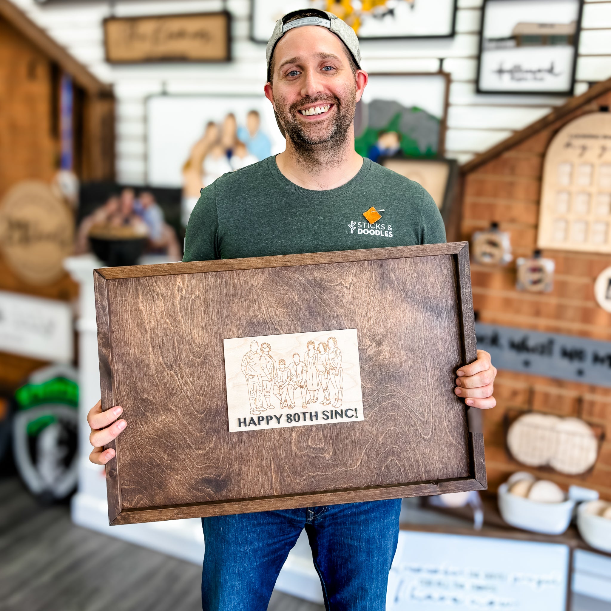 The Matted Framed Wooden Guestbook