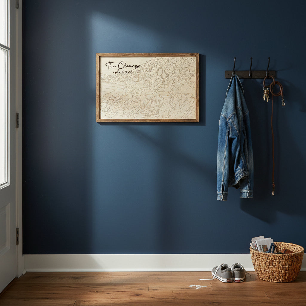 #Art Style_(2 to 4 Weeks) Engraved Maple Wood