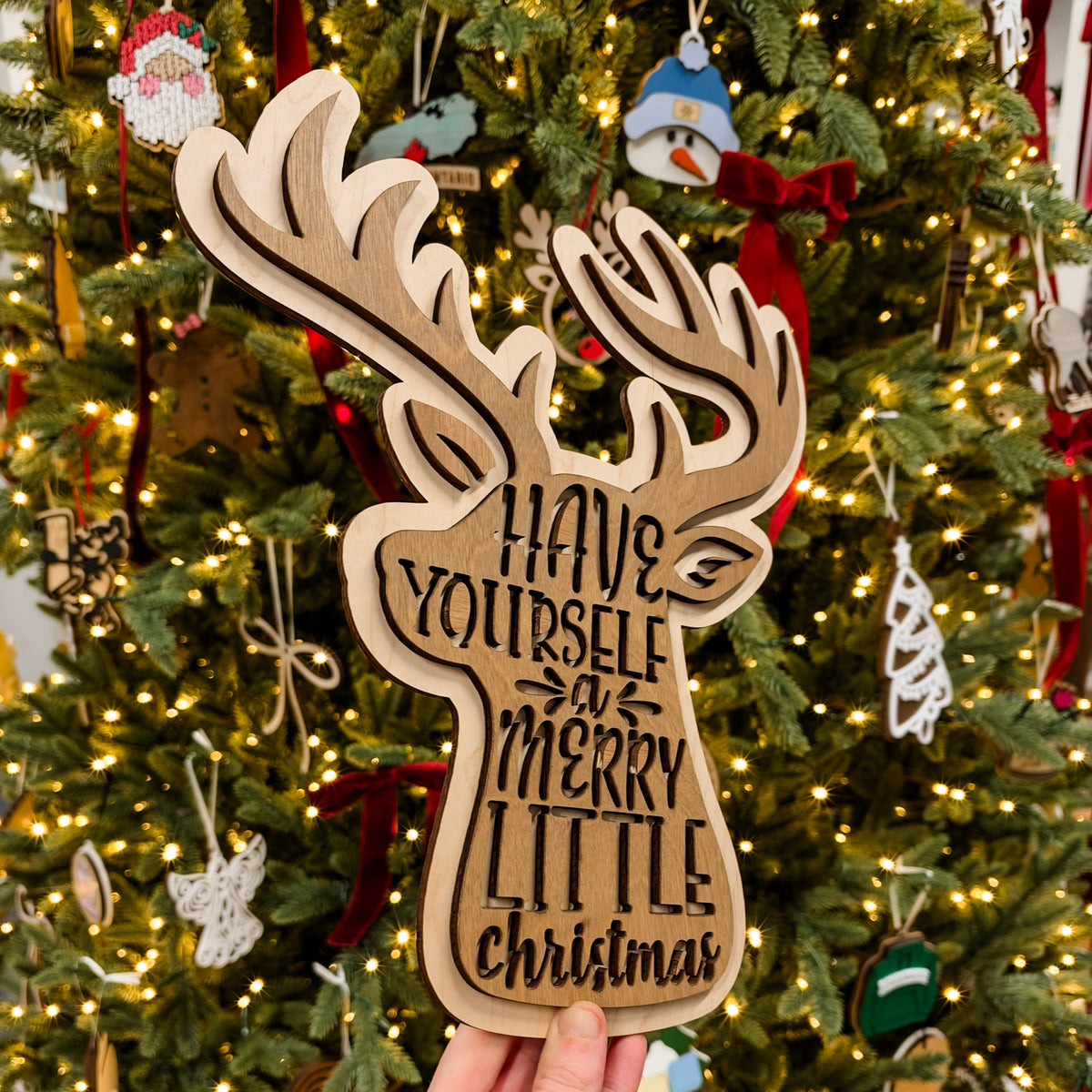 Have Yourself A Merry Little Christmas Reindeer Sign