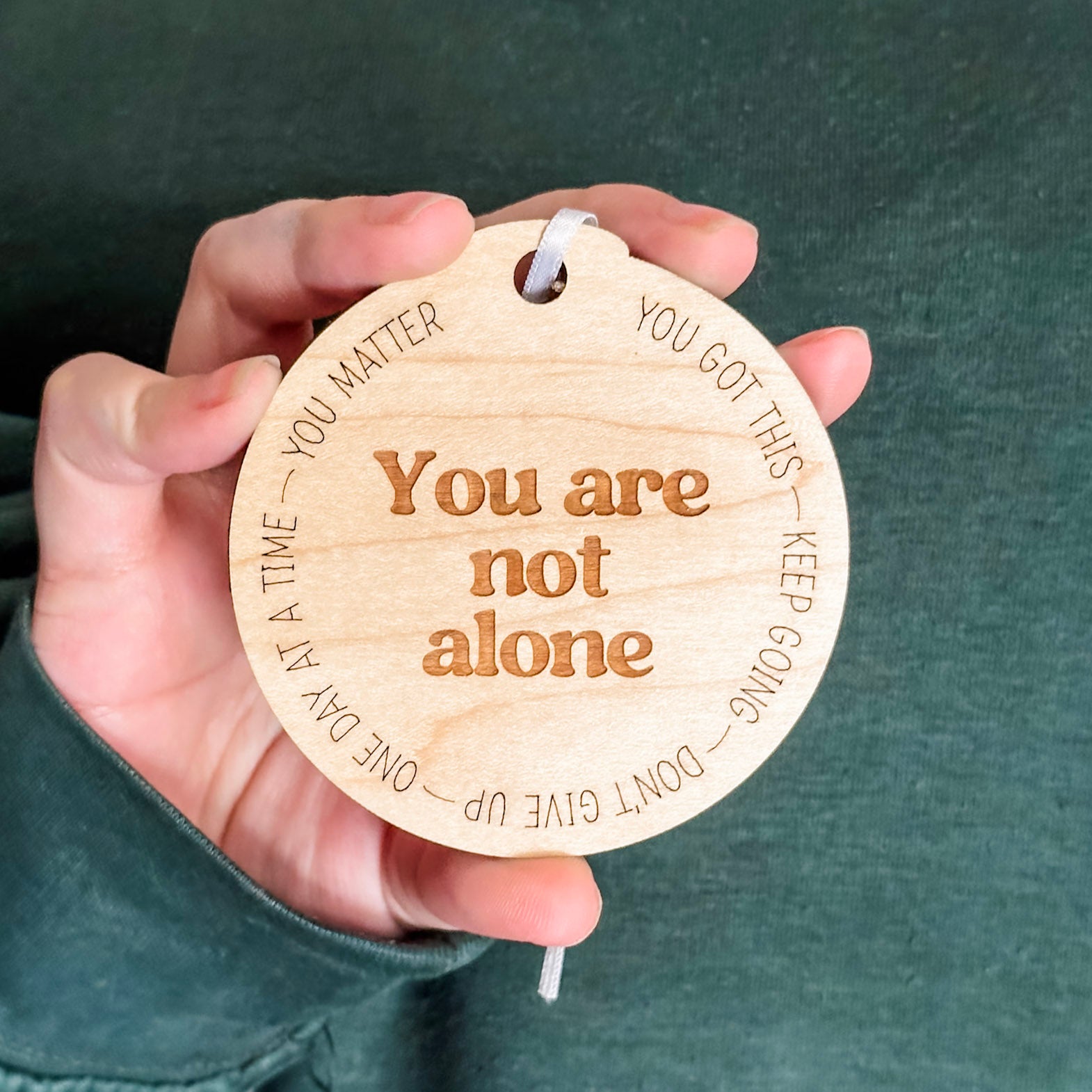 Affirmation Ornaments • Wood Engraved Ornaments • For Family and Friends