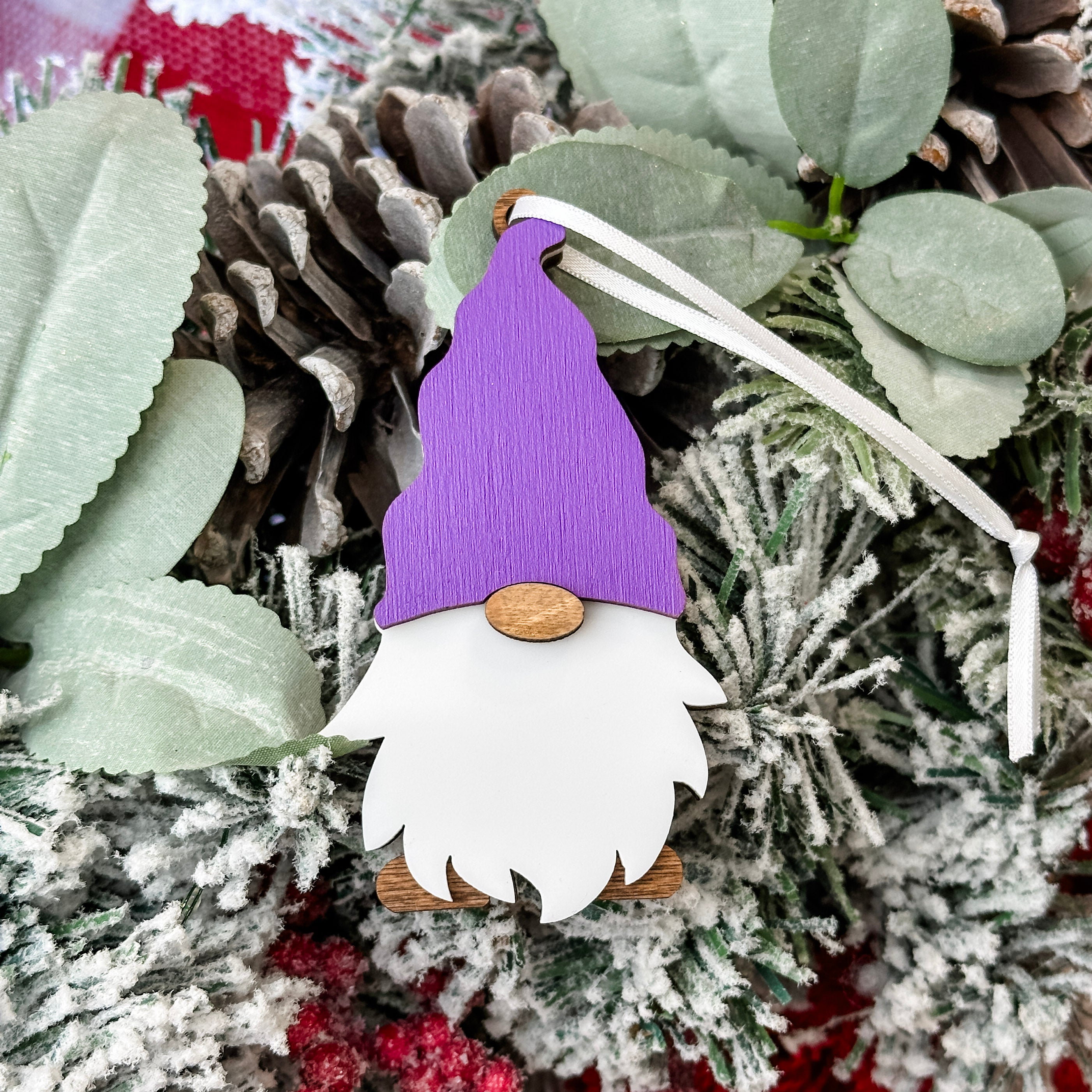 Group Order: Team Spirit Gnomes • Layered Wood Ornaments • Corporate Gifts