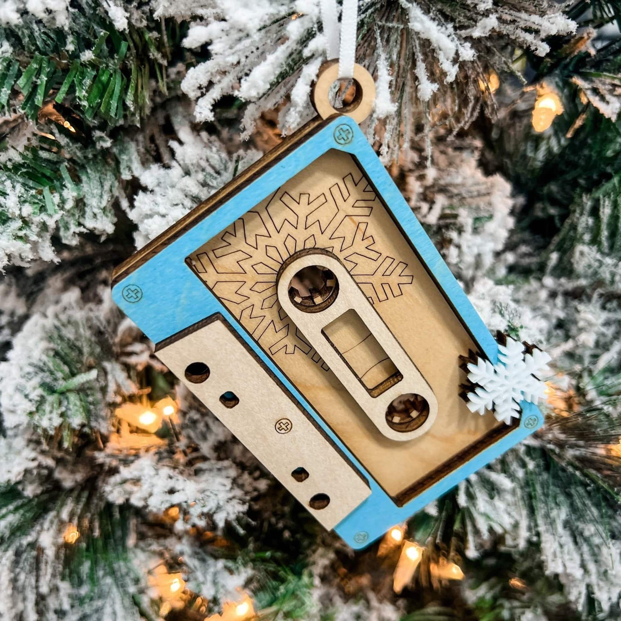 90s Retro Floppy Disk, Cassette Tape, Pocket Game • 3D Wood & Acrylic Ornaments