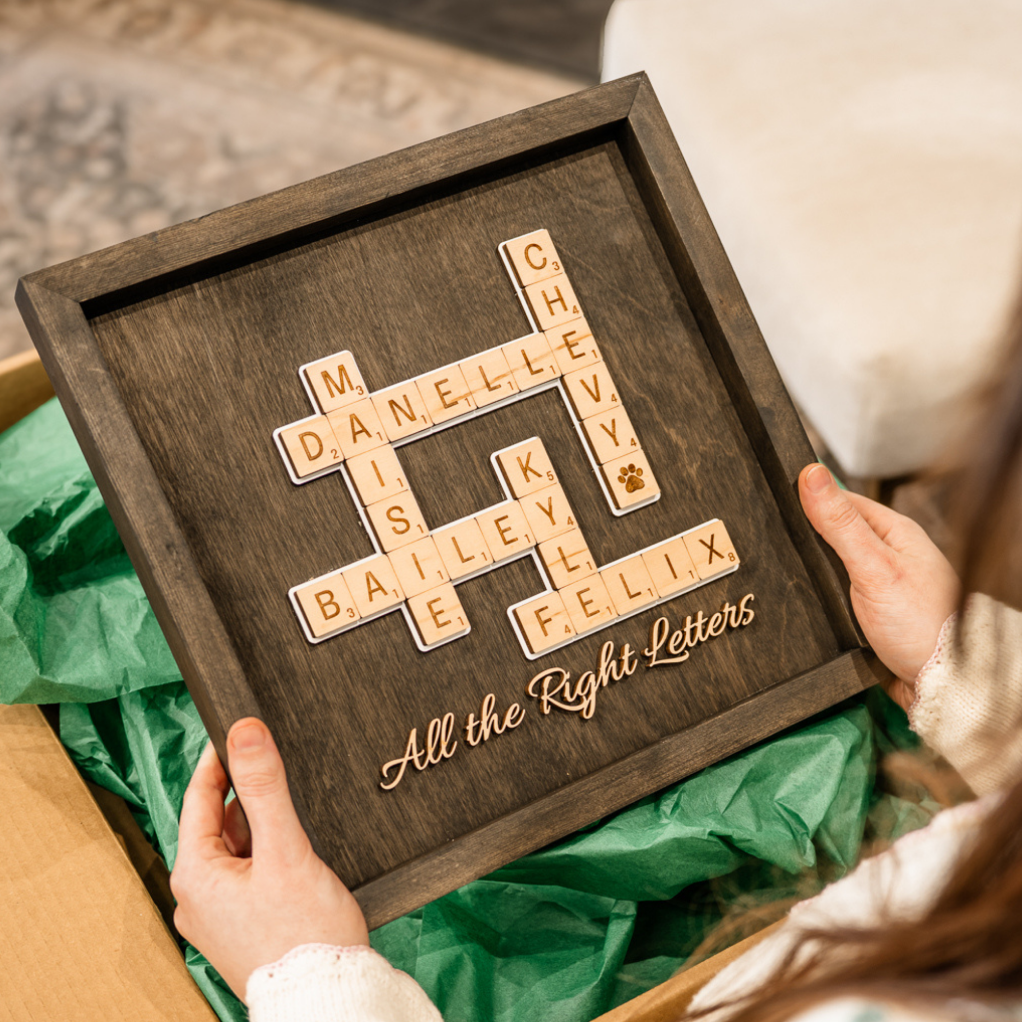 Family Letter Tile Sign