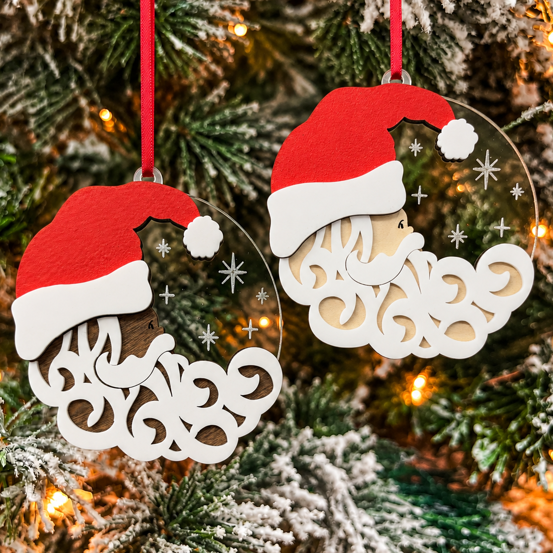 Santa Moon Ornament
