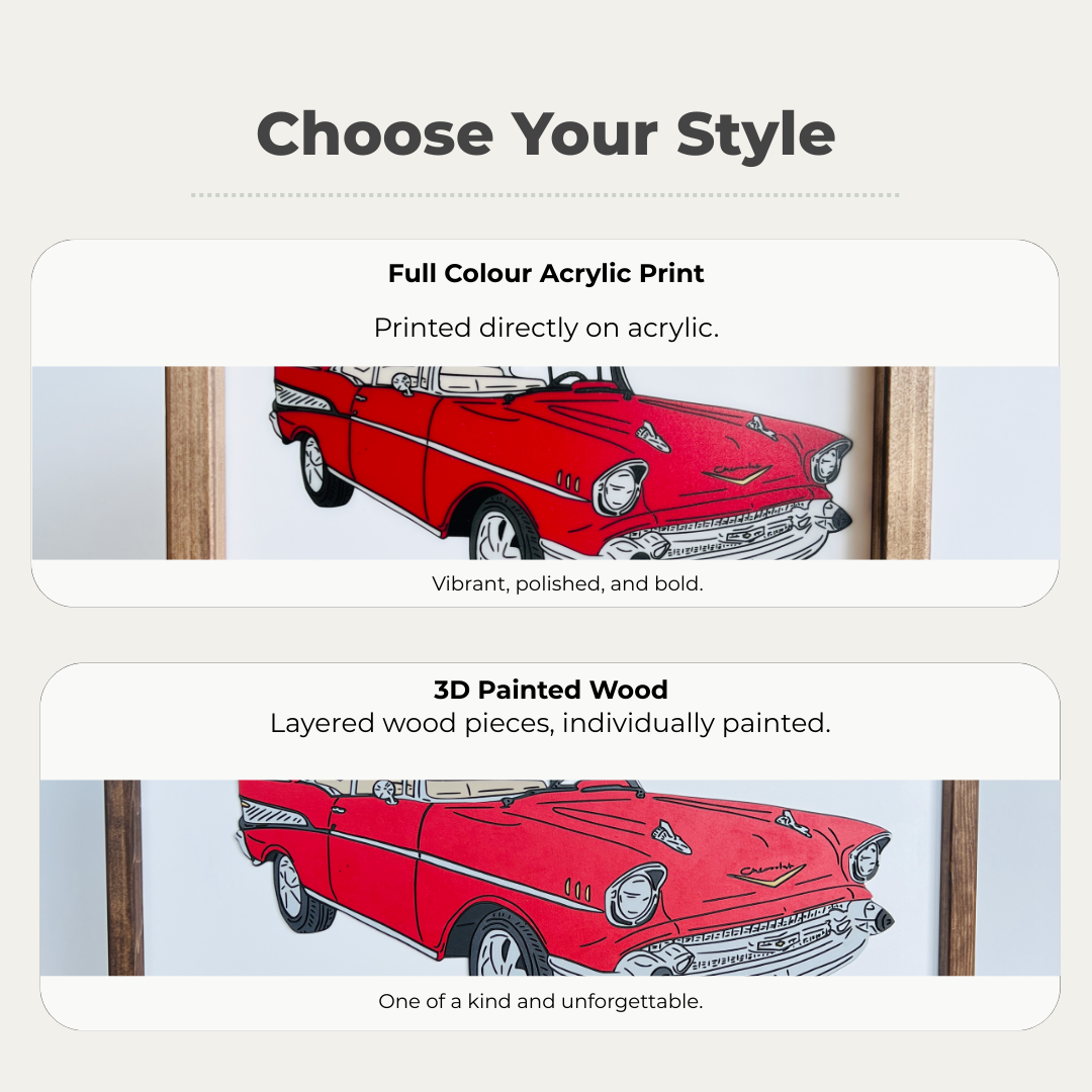 Custom Hand Drawn Vehicle & Farm Equipment Photo Artwork