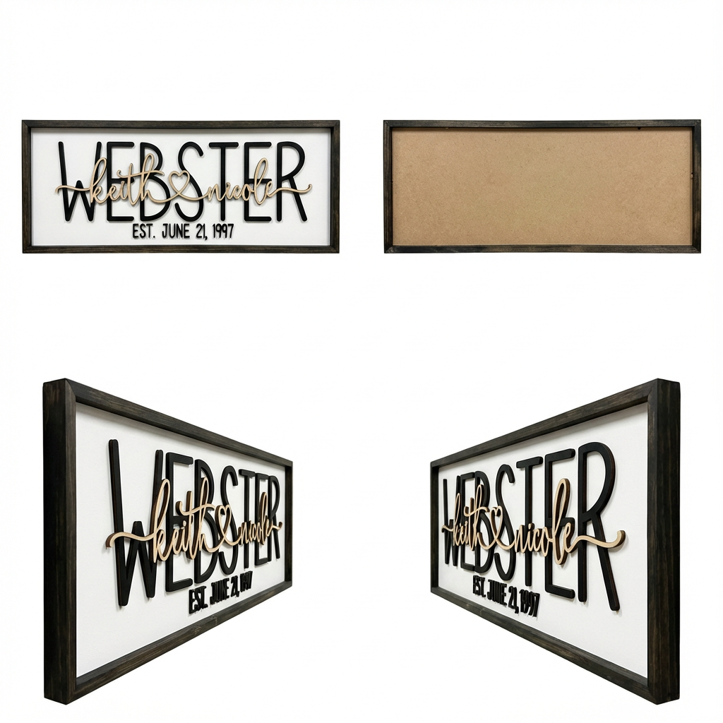 The Multilayer Framed Family Name Sign