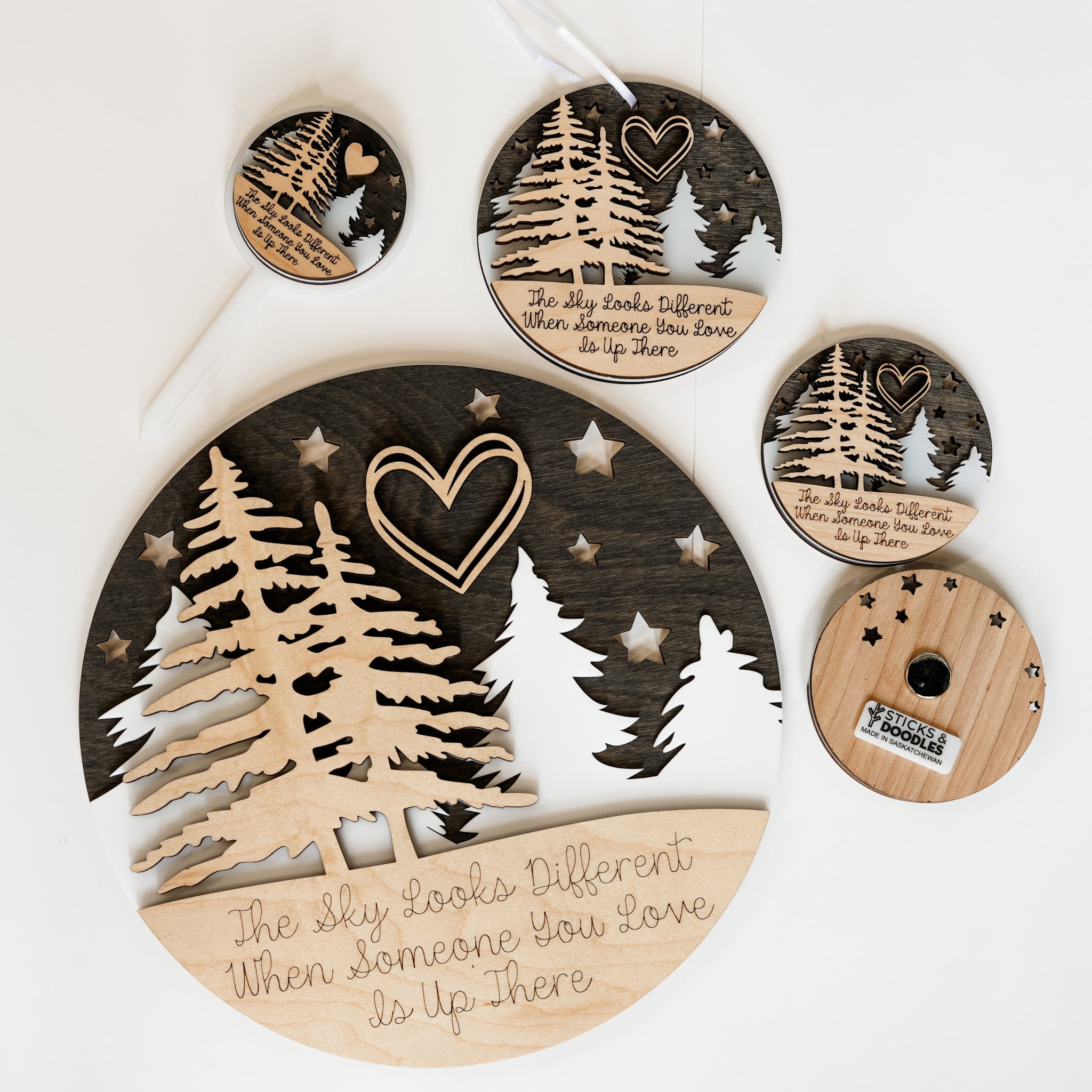 The Sky Looks Different Memorial Collection • Ornament, Magnet, Plant Stake, or Mini Sign