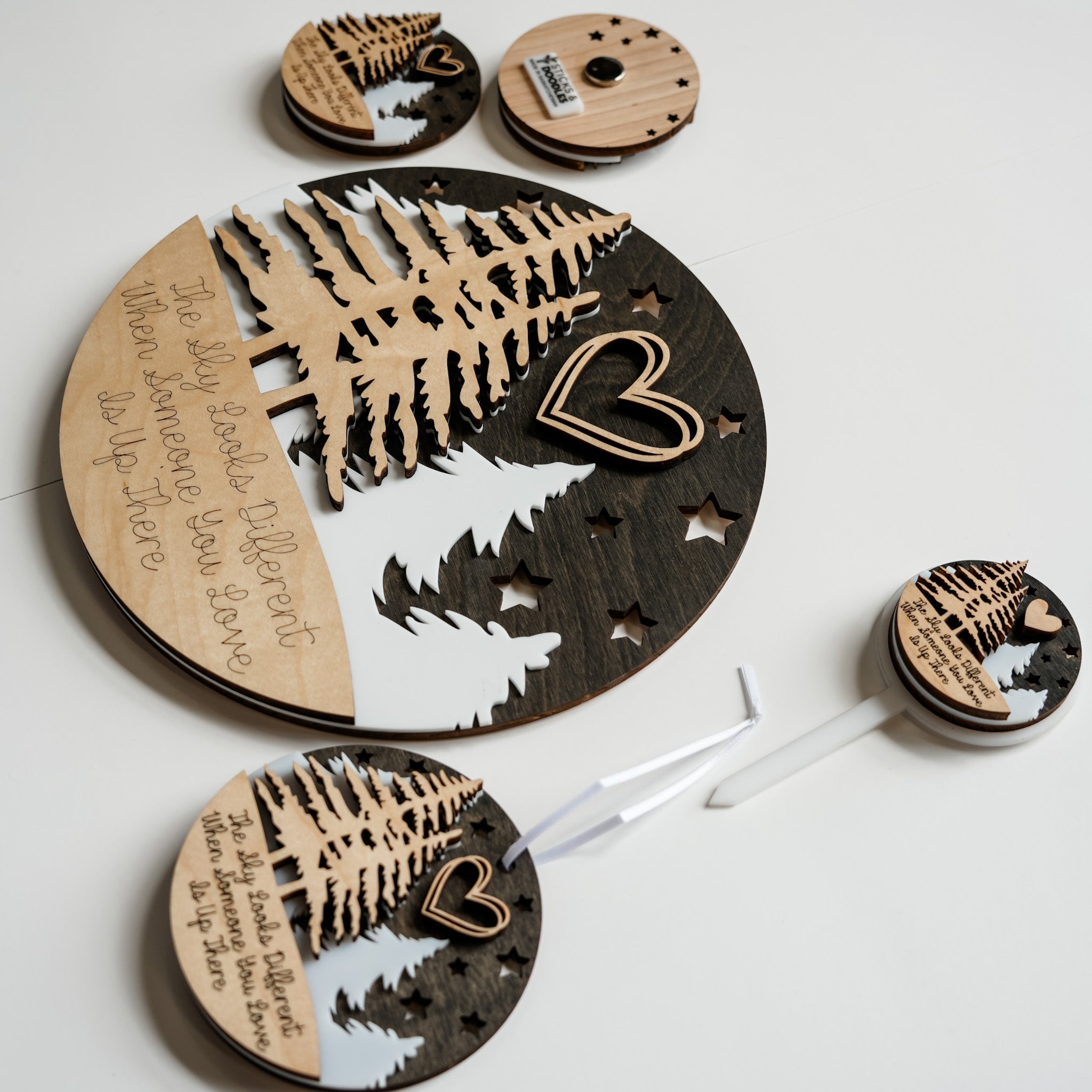 The Sky Looks Different Memorial Collection • Ornament, Magnet, Plant Stake, or Mini Sign