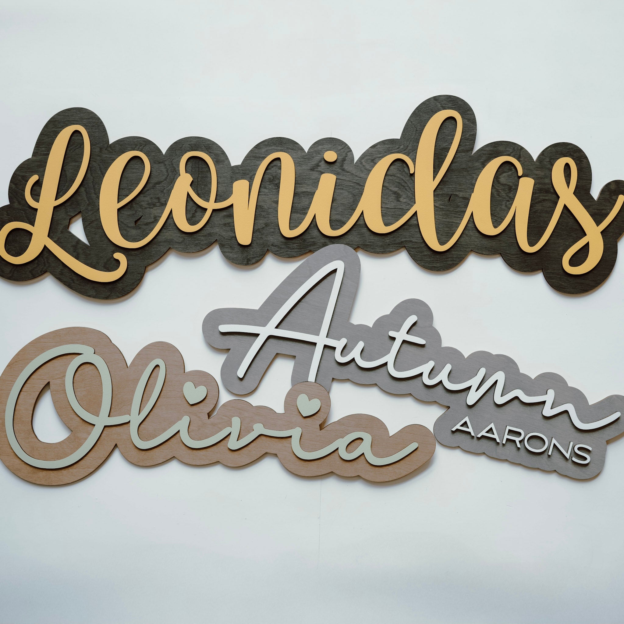Floating Nursery Name • Personalized Wood Sign • For Kids & Nurseries