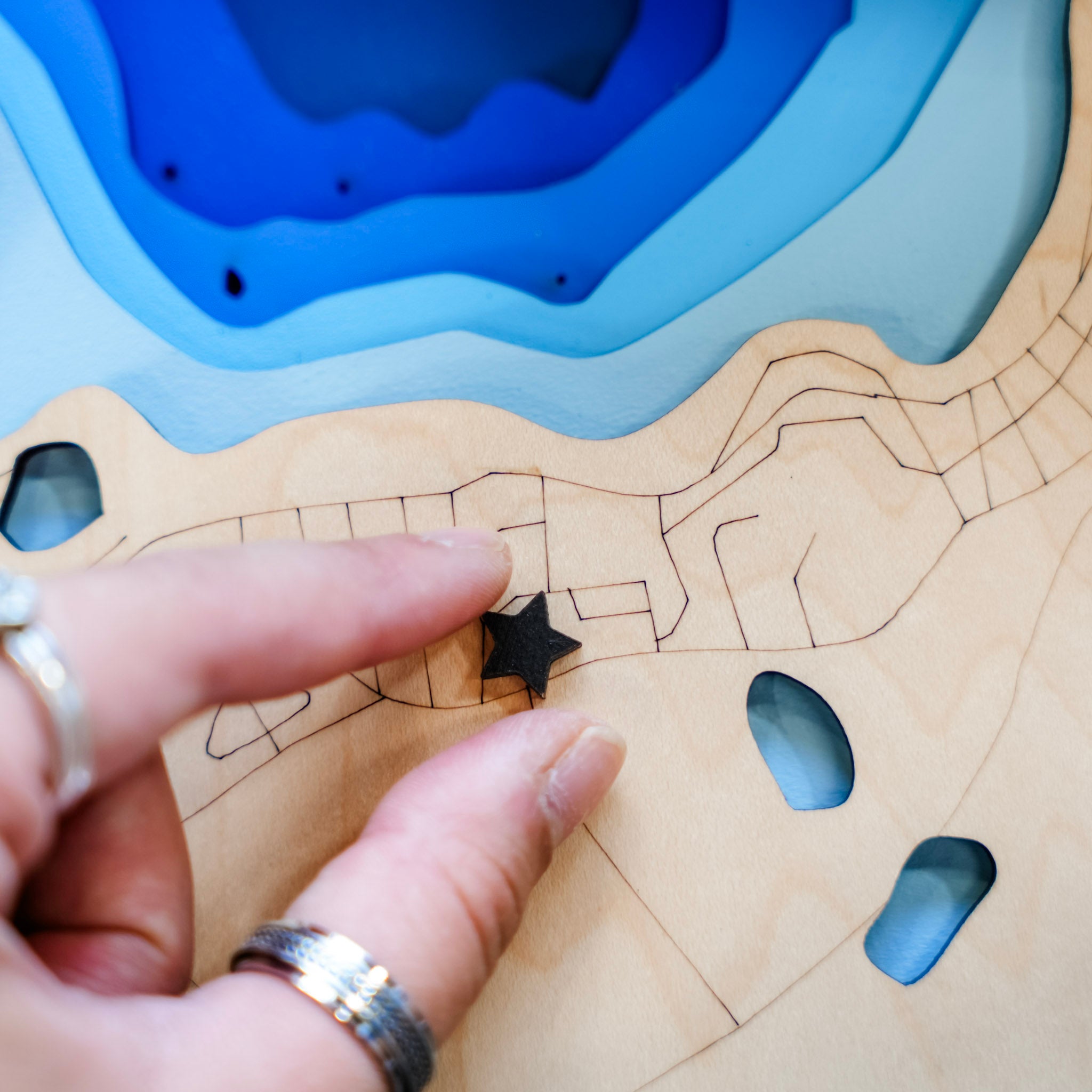 White Bear Lake Map • Bathymetric Layered Wood Depth Map • For Lake Lovers