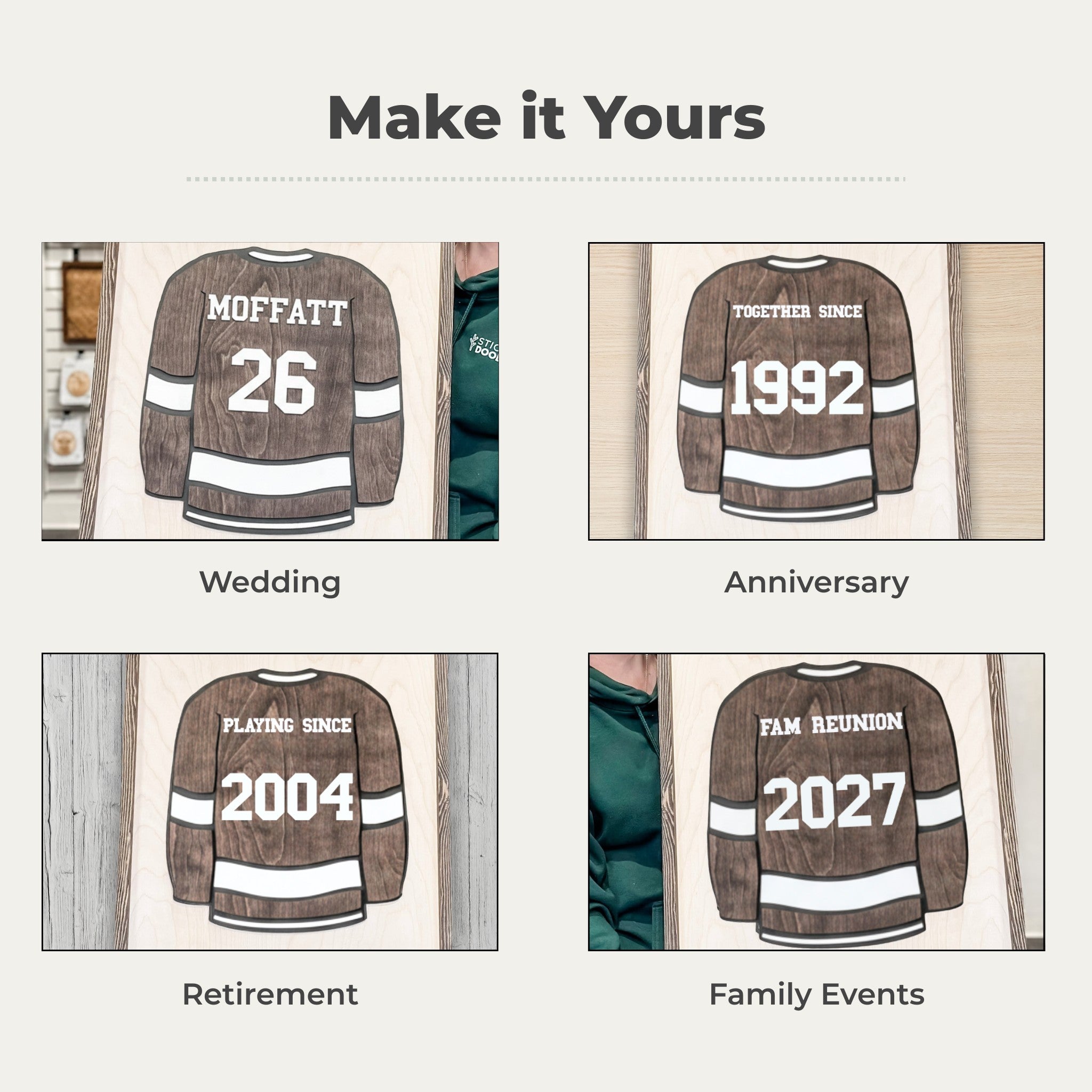 The Jersey Framed Wood Guestbook