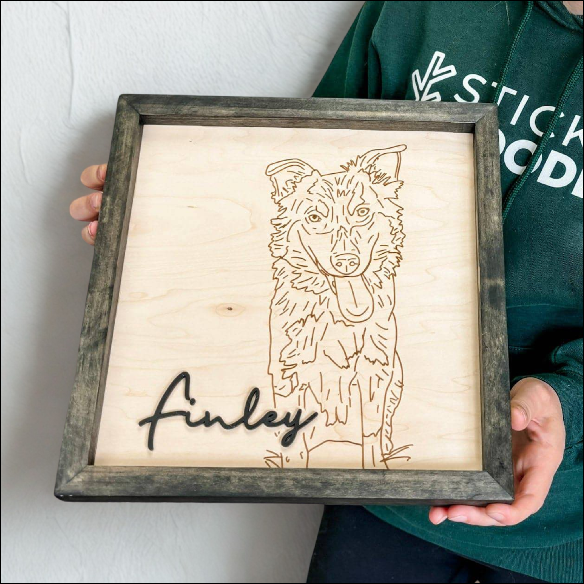 Pet Portrait • Laser Engraved Artwork from Photo