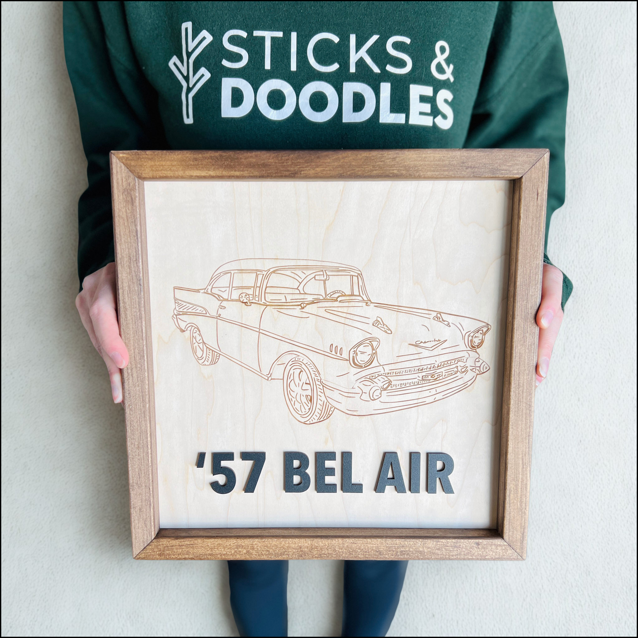Vehicles & Machines Portrait • Laser Engraved Artwork from Photo • For Vehicle Enthusiasts, Machine Operators, & First-Time Car Owners