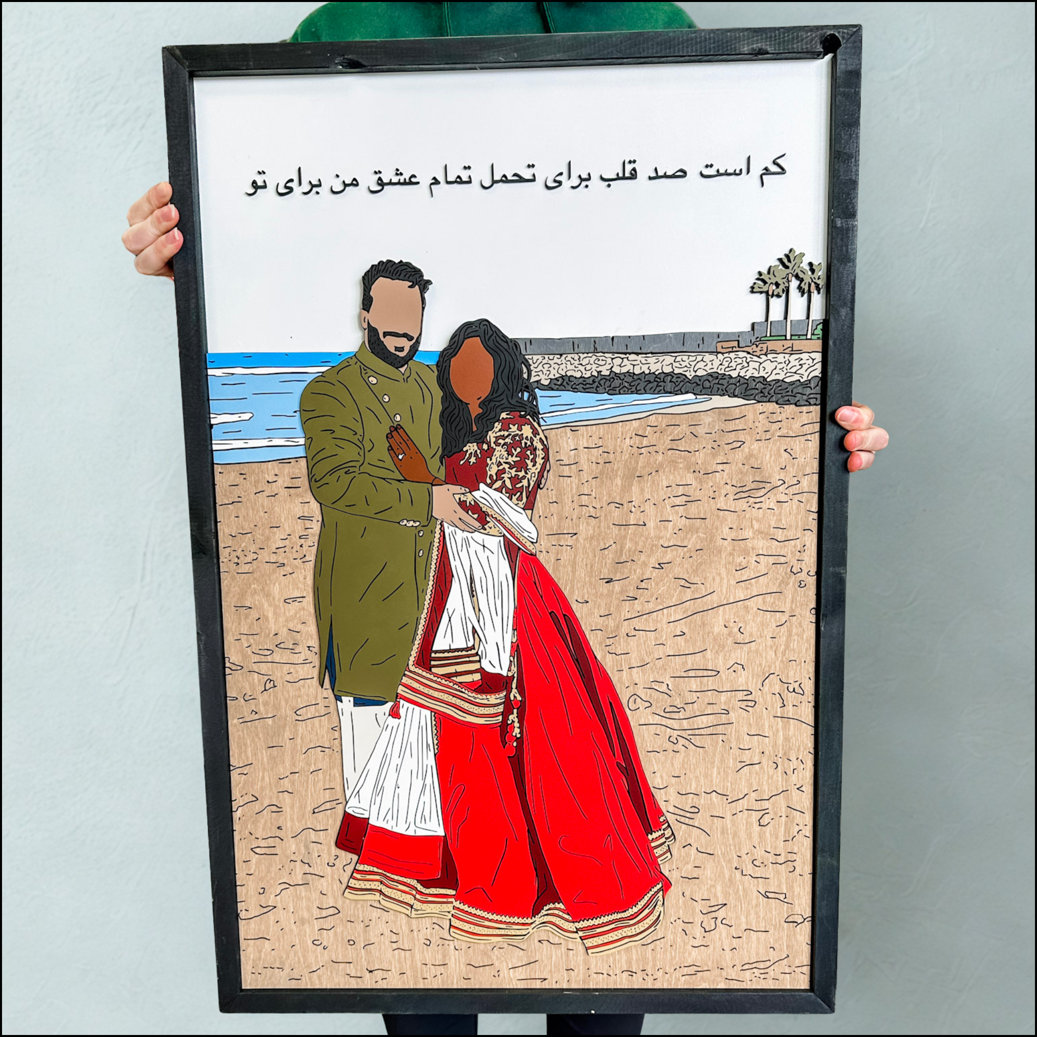 Weddings & Anniversaries Portrait • Hand-Painted 3D Artwork from Photo • For Couples, Anniversaries, & Weddings