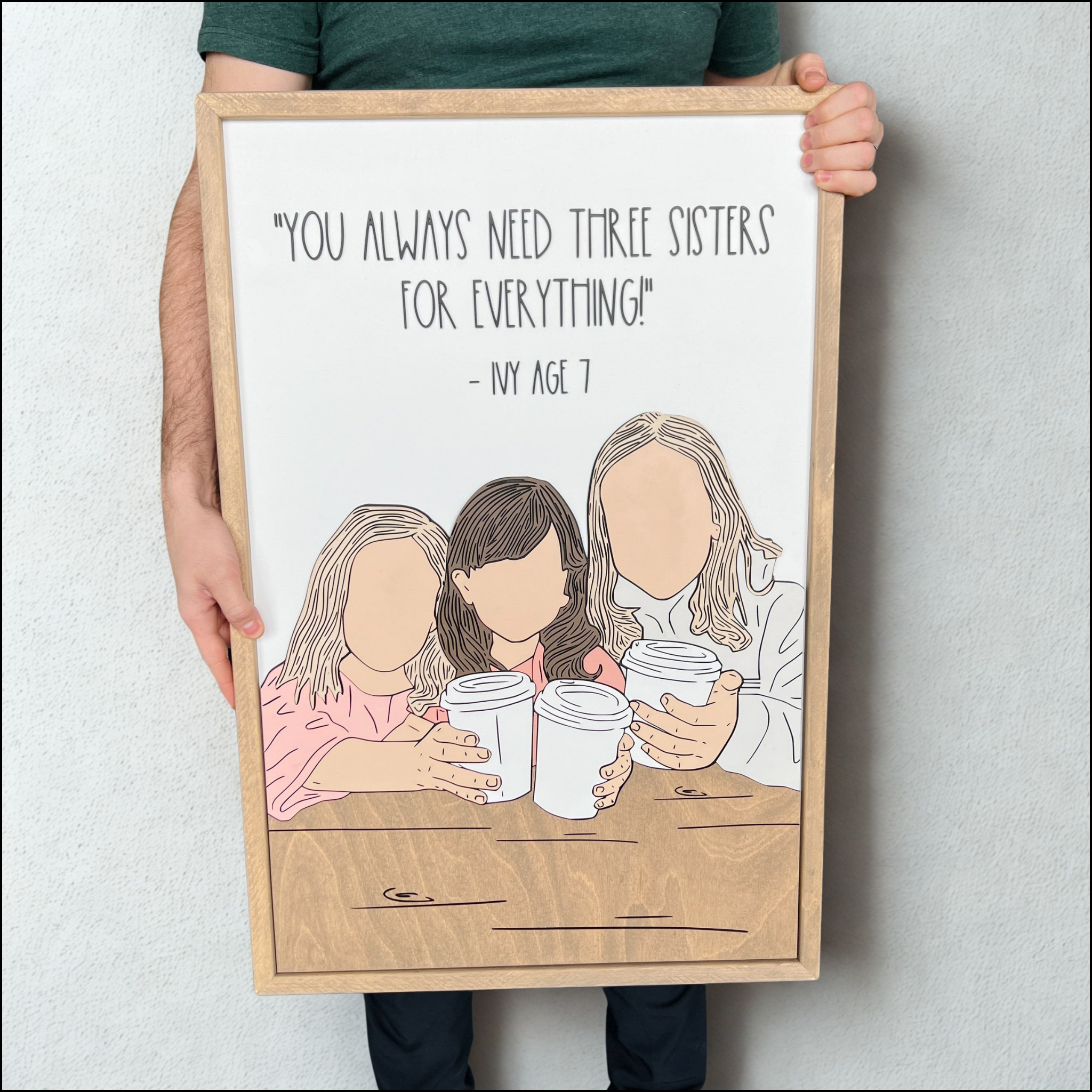 Family & Friends Portrait • Hand-Painted 3D Artwork from Photo