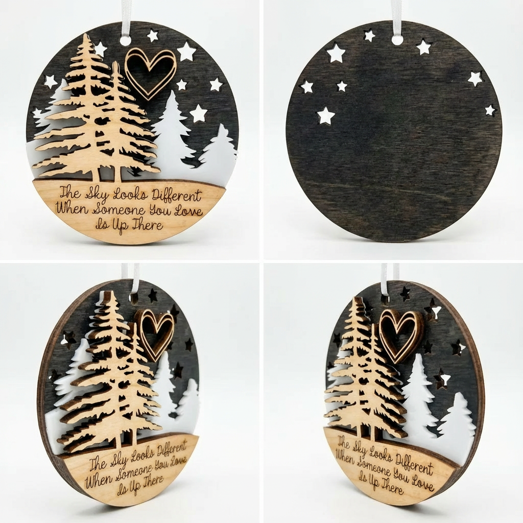 The Sky Looks Different Memorial Ornament