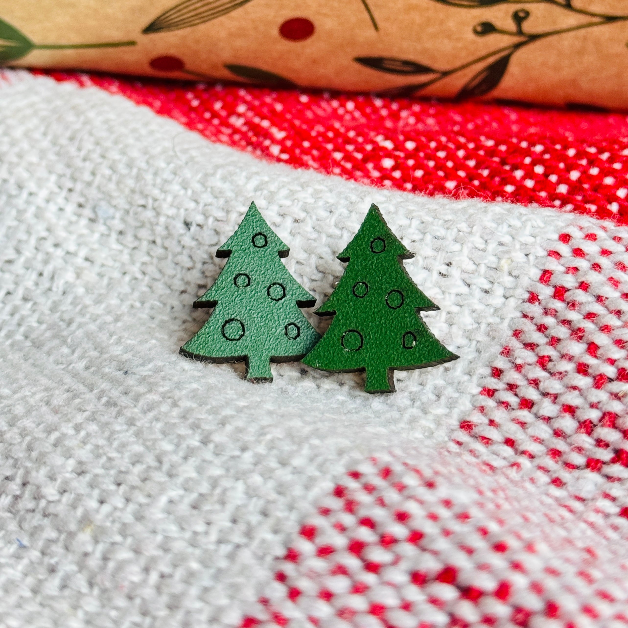 The Christmas Collection | Handcrafted Wood Earrings | ❄️ Made by Bailey ❄️