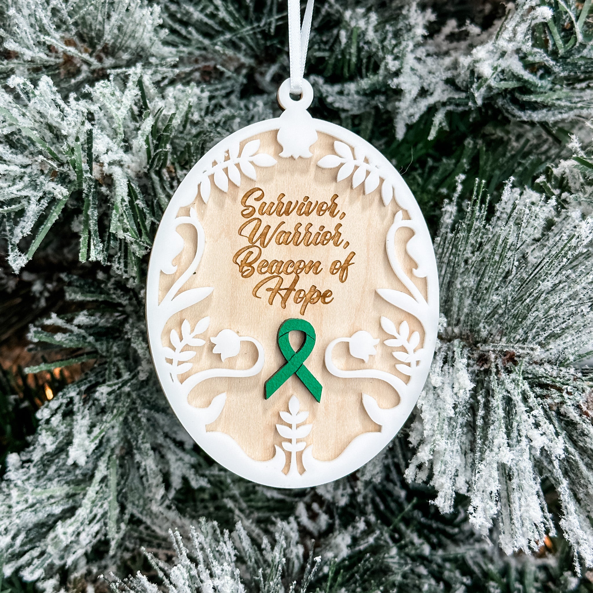 Custom Awareness Ribbon • 3D Wood & Acrylic Ornament