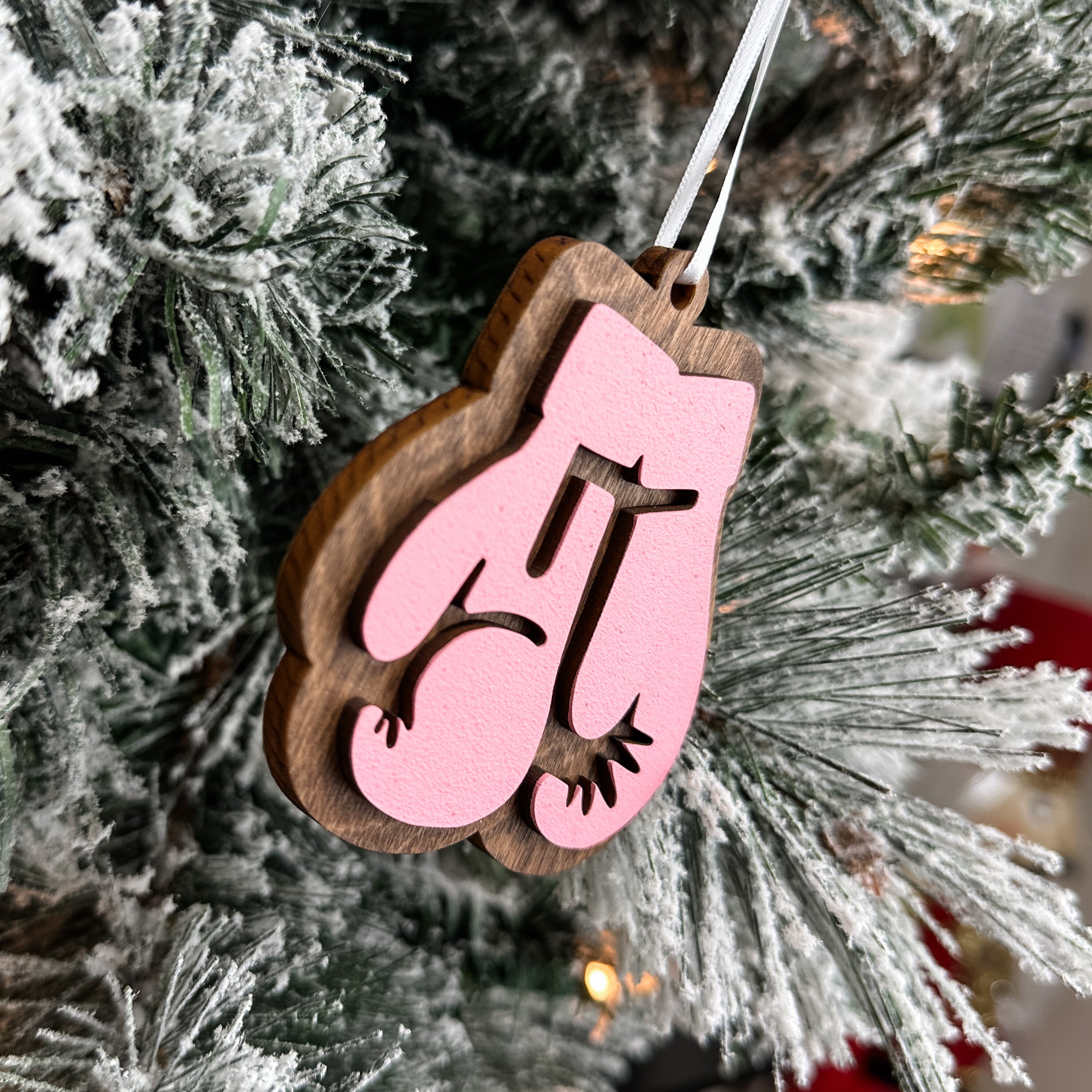 F&*^& Cancer Pink Boxing Gloves Ornament